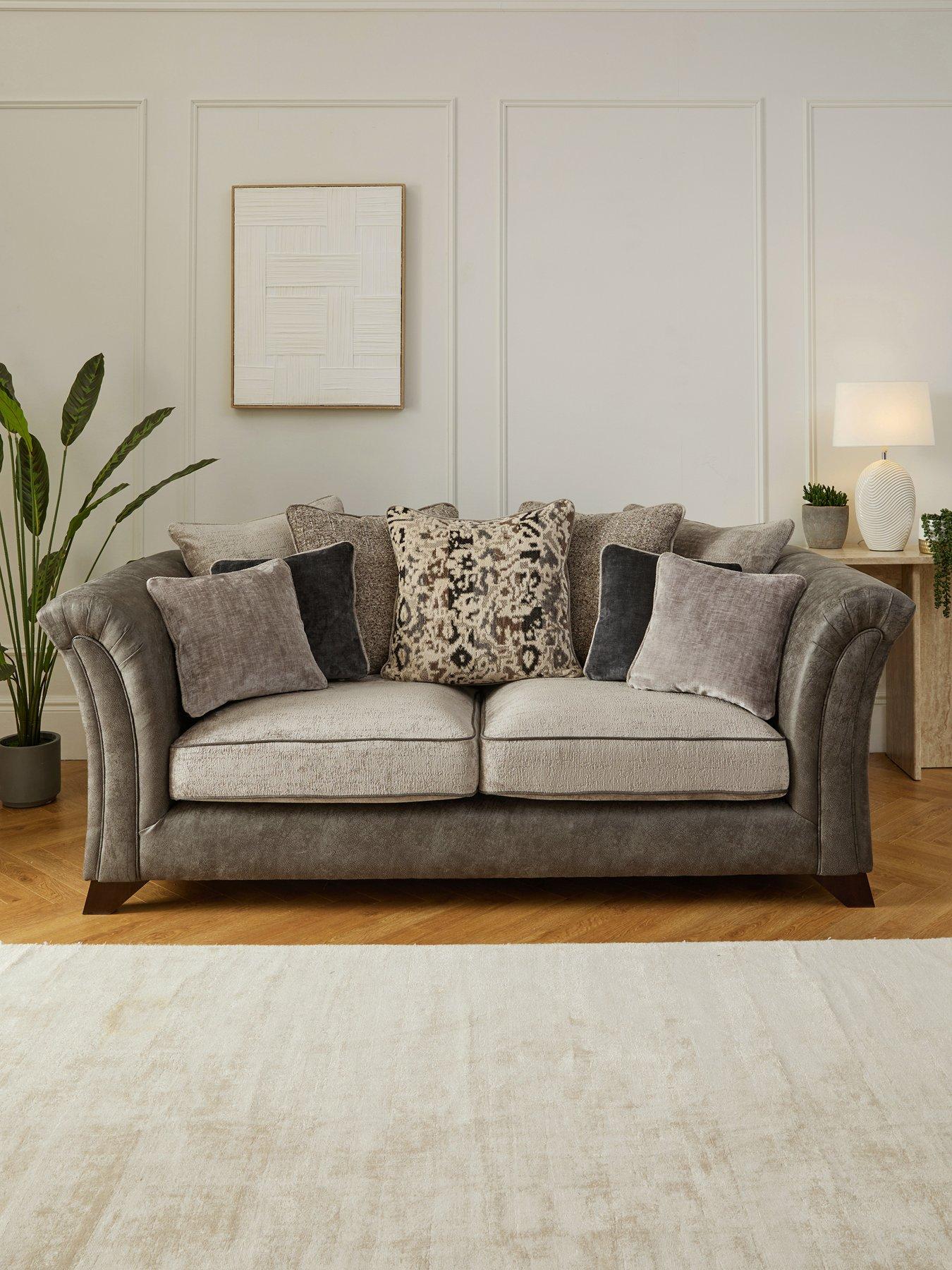 undefined Regent Scatter 3 Seater Fabric Sofa - Made to Order in the UK