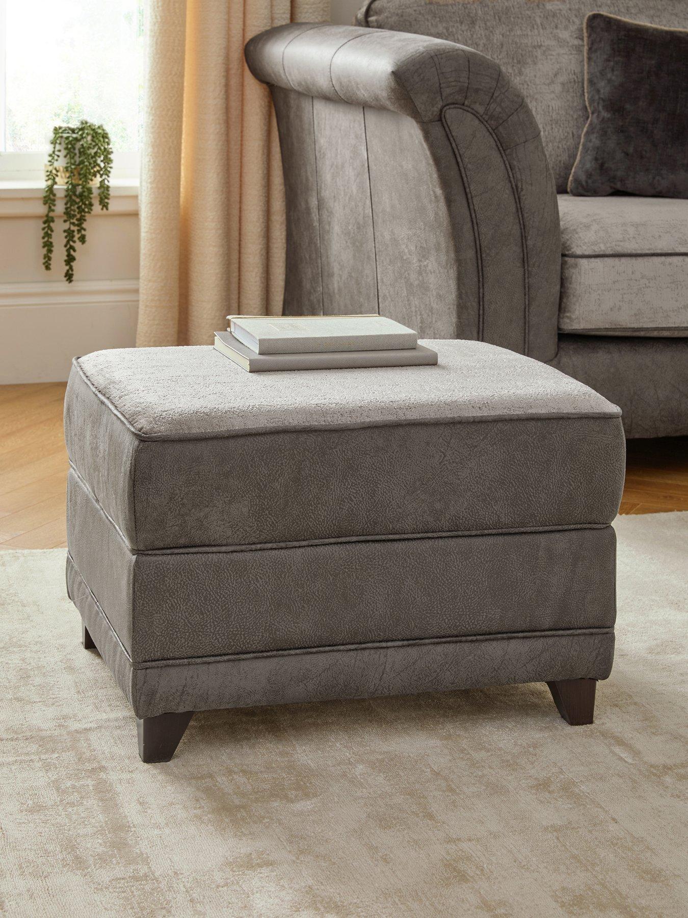 Very Home Regent Fabric Storage Footstool - Made to Order in the UK