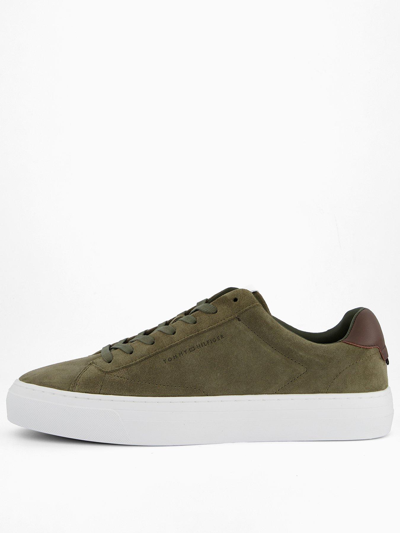 undefined Premium Dress Cupsole Suede Trainers - Green