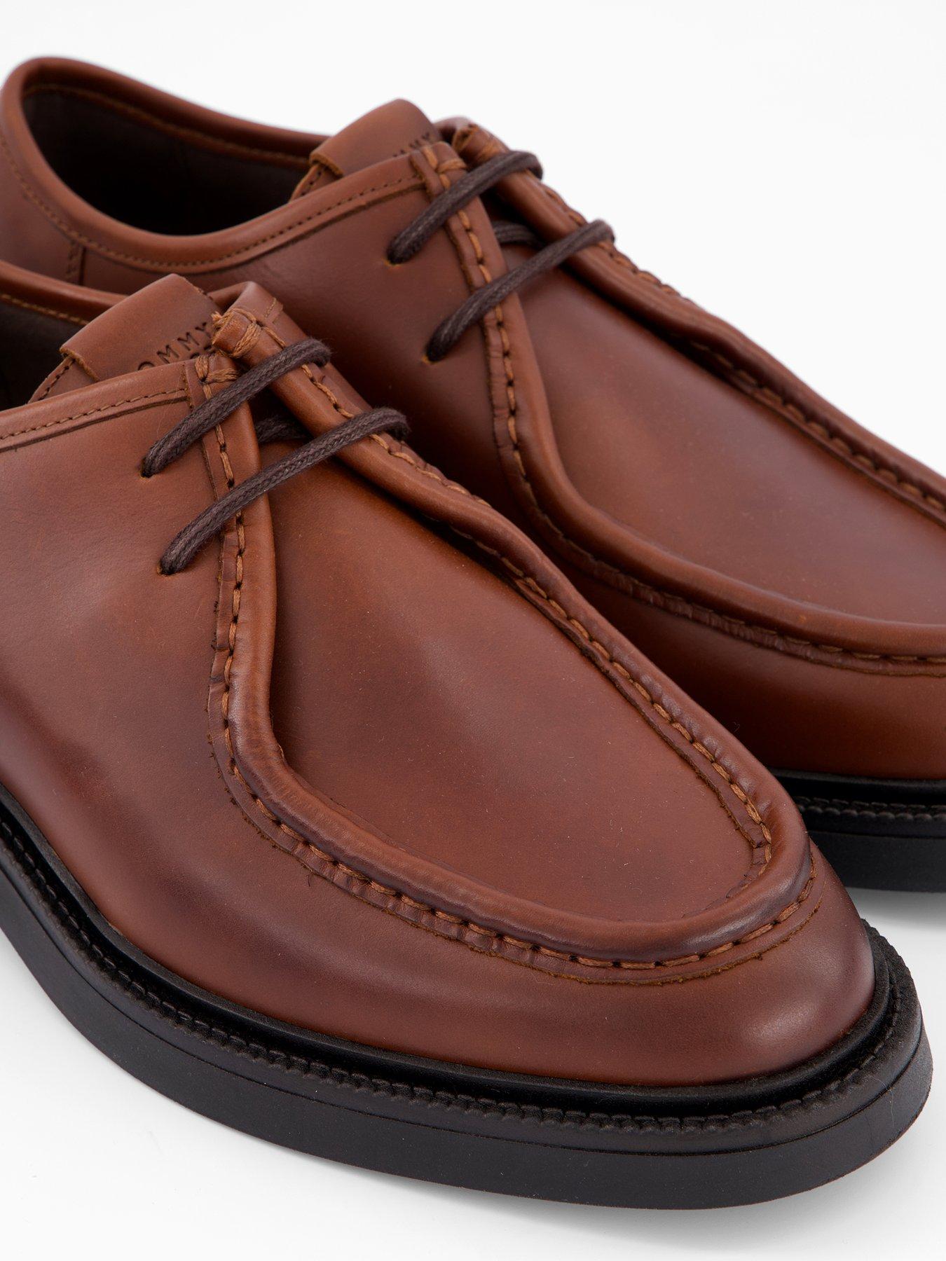 Tommy Hilfiger Comfort Leather Moc Toe Lace Up Shoe - Brown | Very