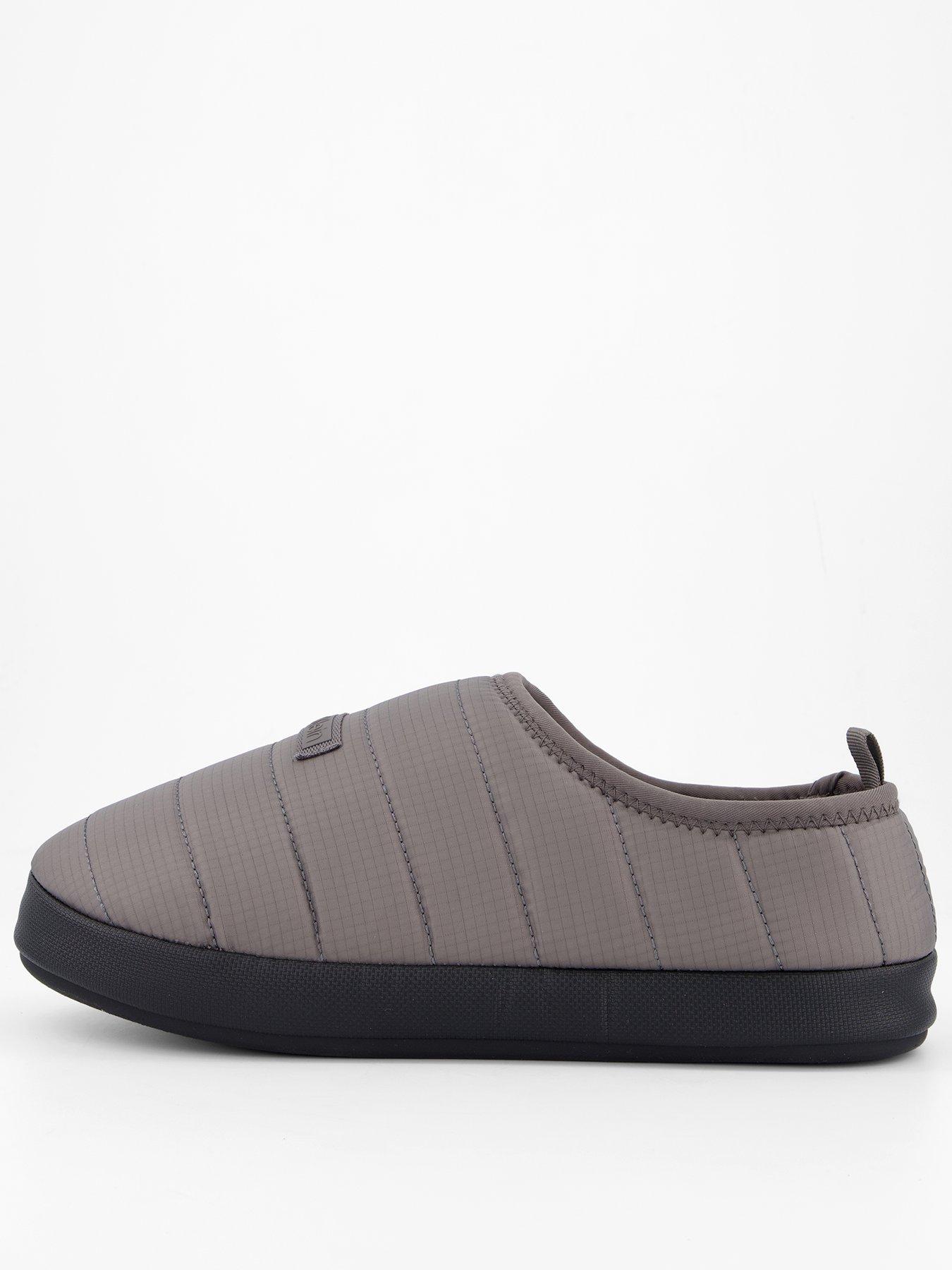 Calvin Klein Ripstop Logo Patch Slippers - Black