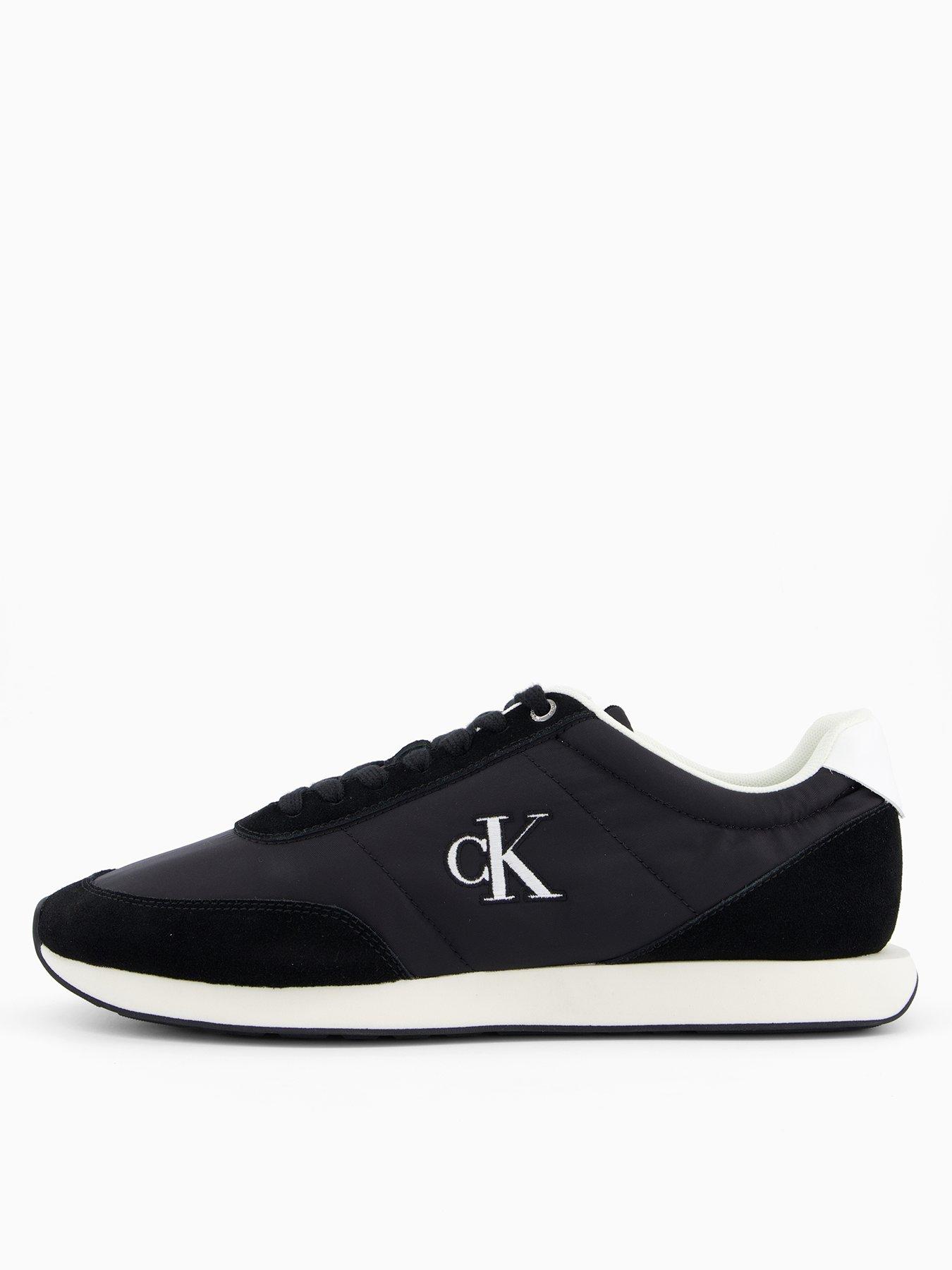 Calvin Klein Retro Runner Mix Mat Trainers - Black