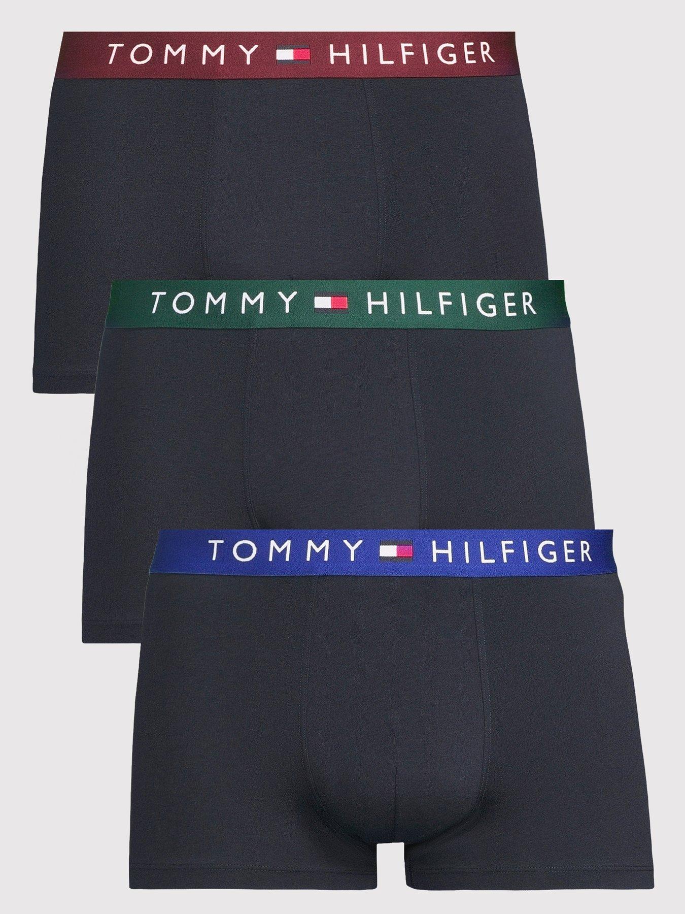 Tommy Hilfiger 3 Pack Signature Cotton Trunks - Black