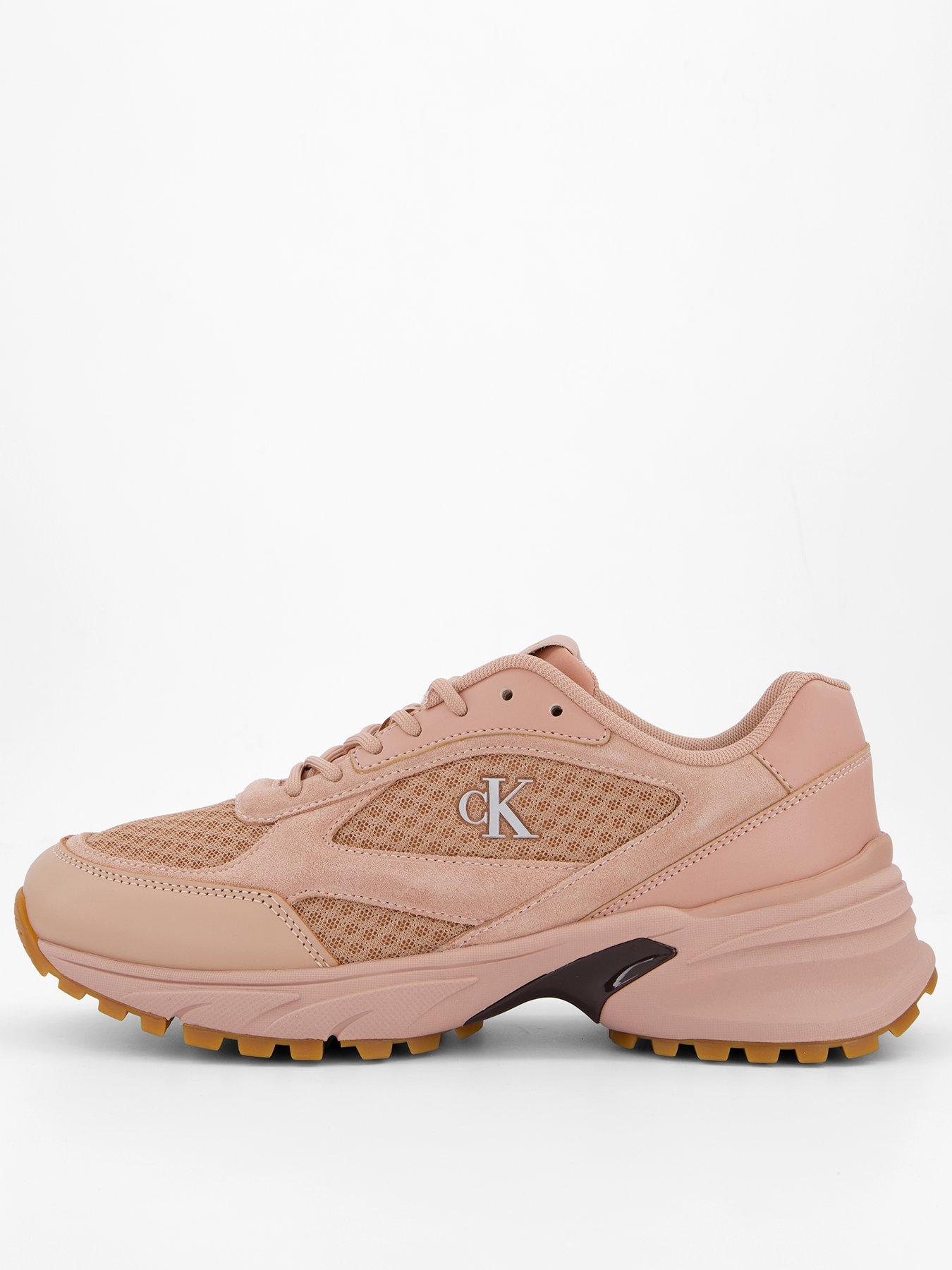 Calvin Klein Platform Hike Casual Mesh Runner Trainer - Brown