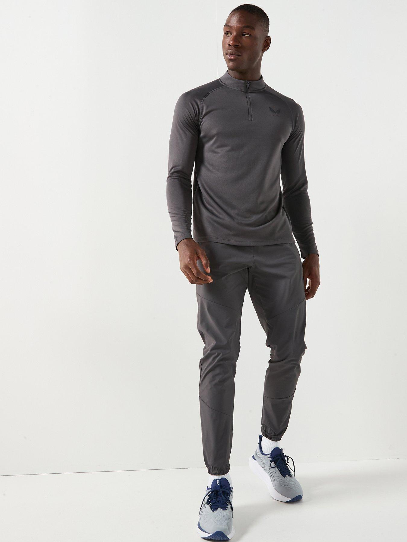 Castore Mens Training Adapt 1/4 Zip Long Sleeve Top - Grey | Very
