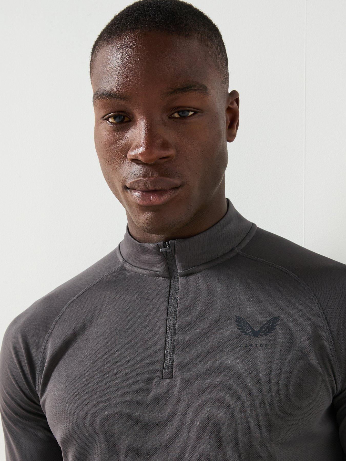Castore Mens Training Adapt 1/4 Zip Long Sleeve Top - Grey | Very