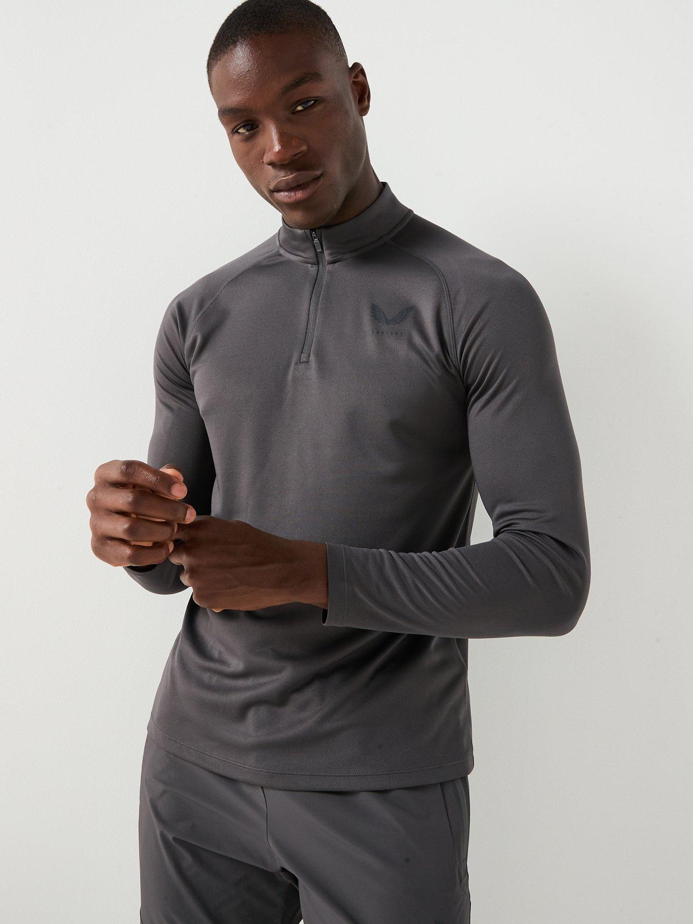 Castore Mens Training Adapt 1/4 Zip Long Sleeve Top - Grey | Very