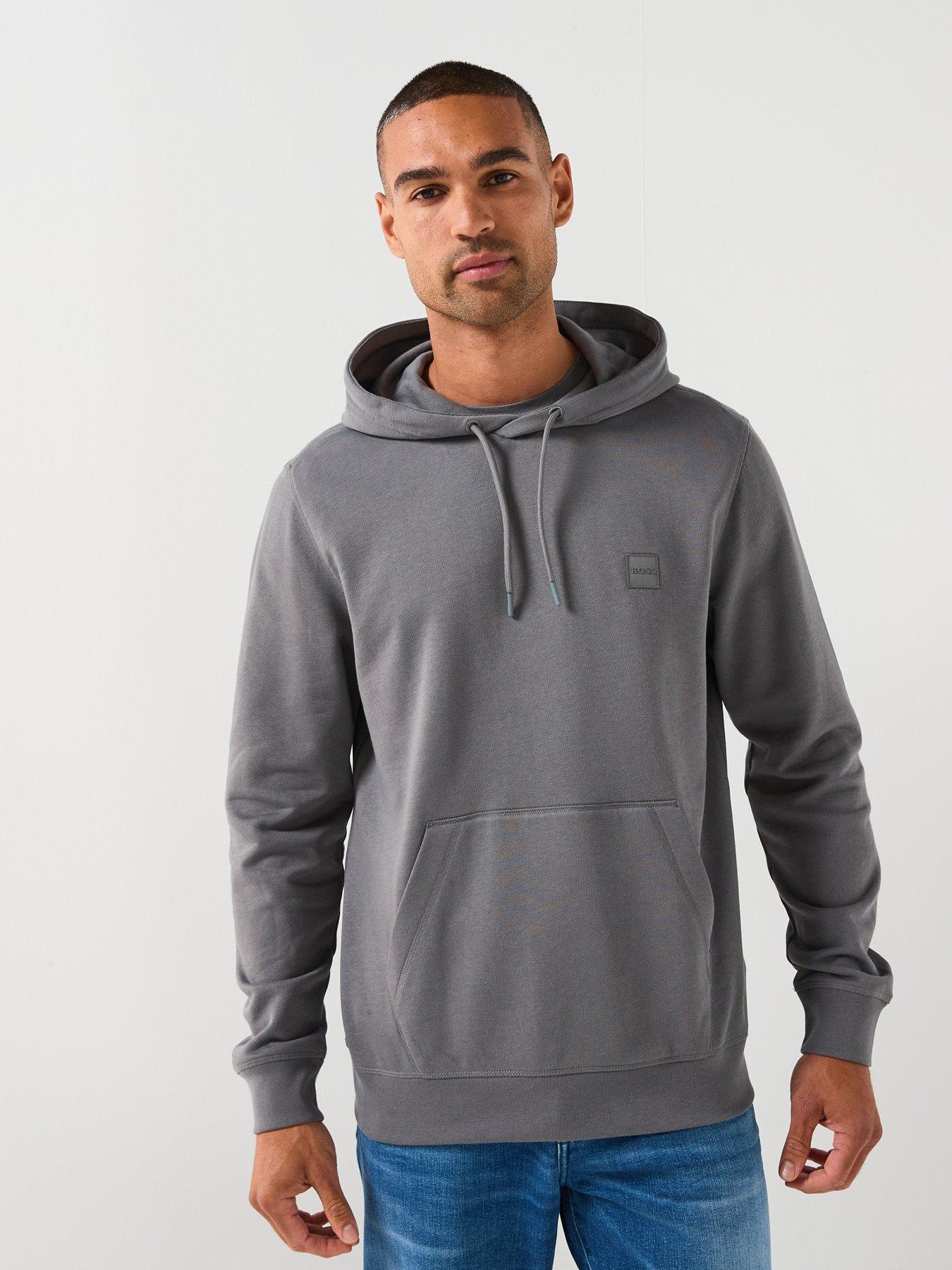 BOSS Wetalk Left Chest Overhead Hoodie - Light Grey