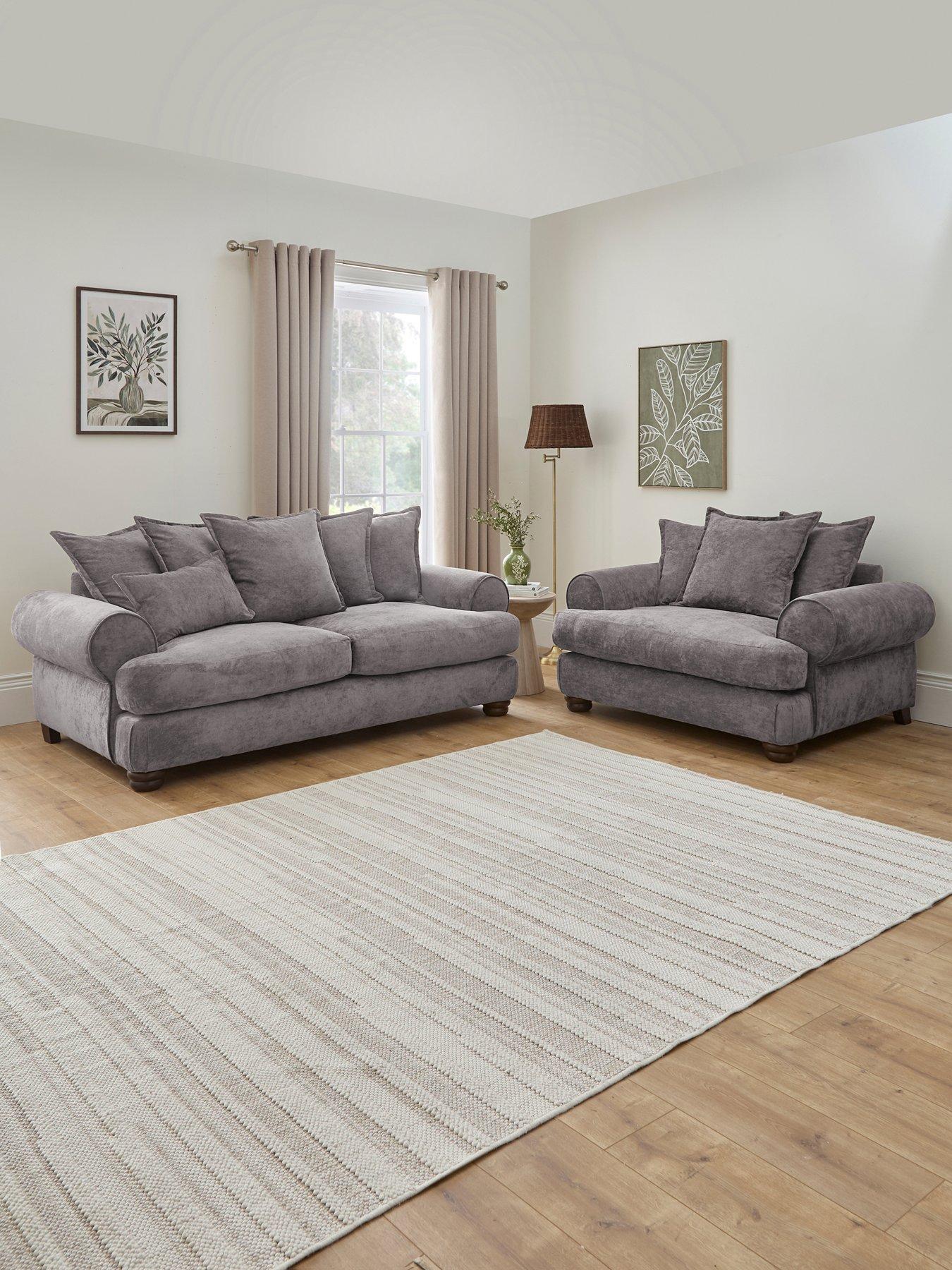 The Very Collection Amersham 3 Seater Fabric Sofa + Love Chair - Made to Order in the UK - FSC® Certified