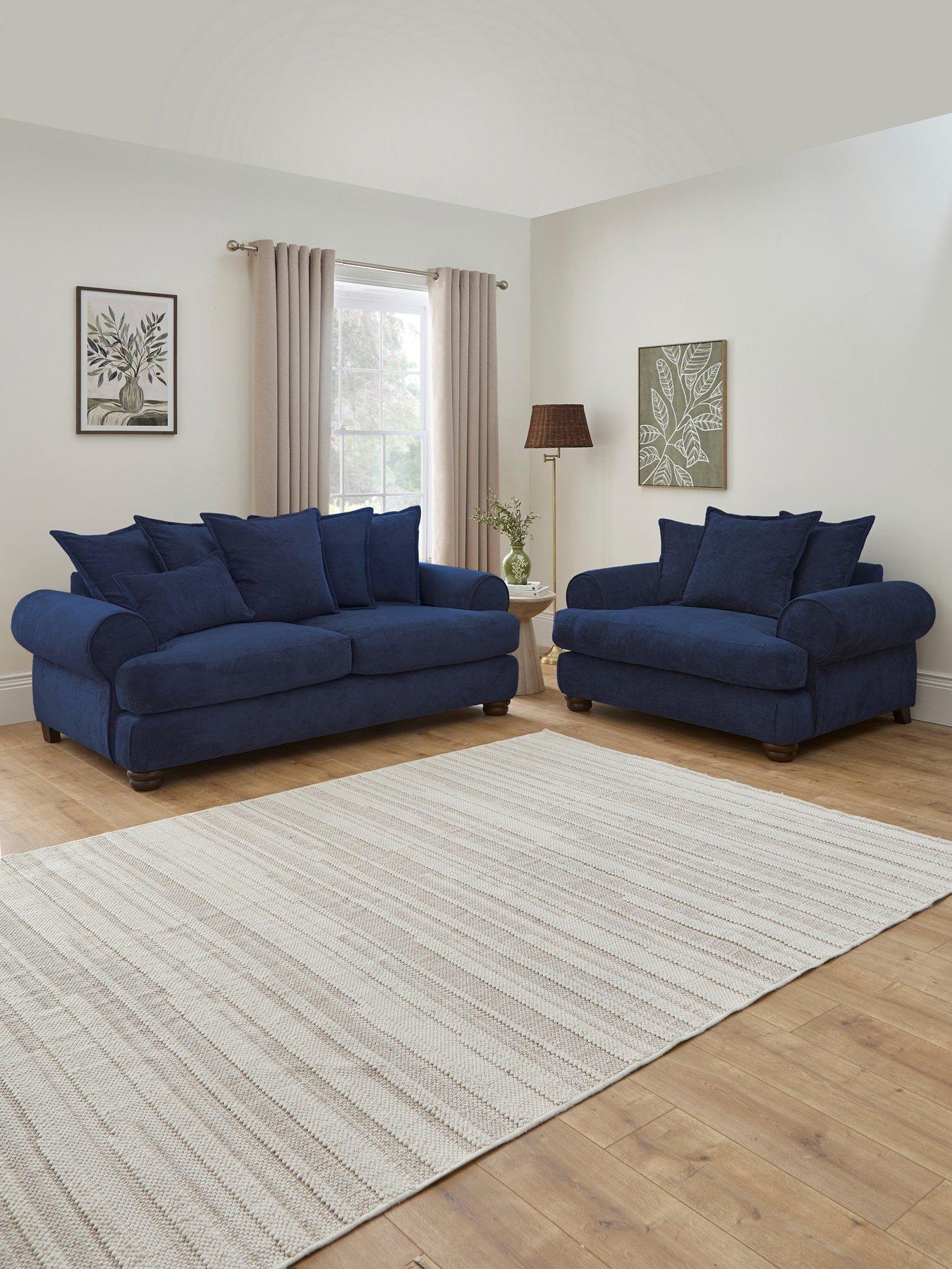 undefined Amersham 3 Seater Fabric Sofa + Love Chair - Made to Order in the UK
