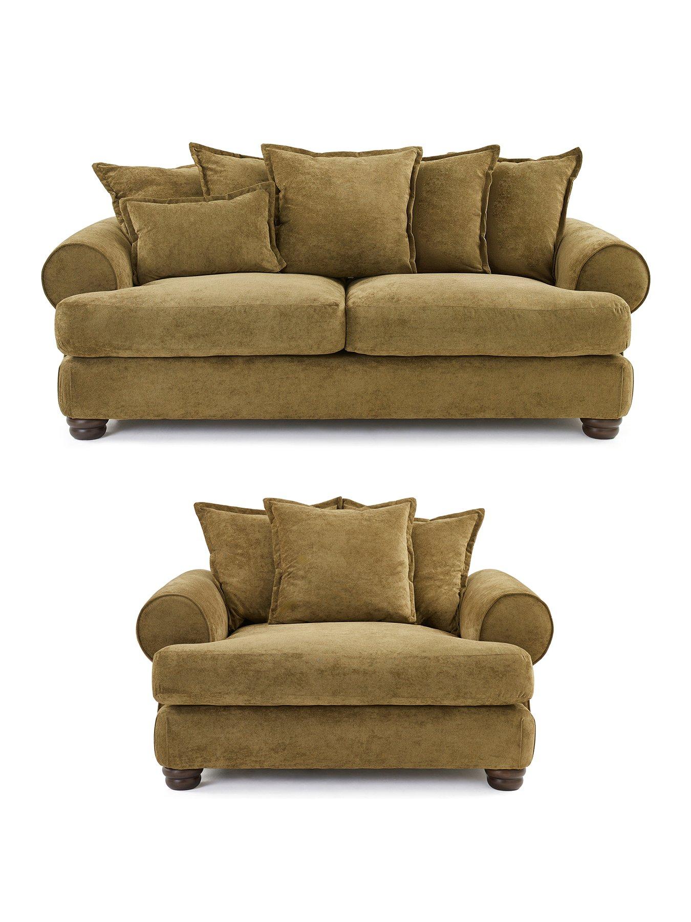 Image 2 of 6 of Very Home Amersham 3 Seater Fabric Sofa + Love Chair&nbsp;- Made to Order in the UK