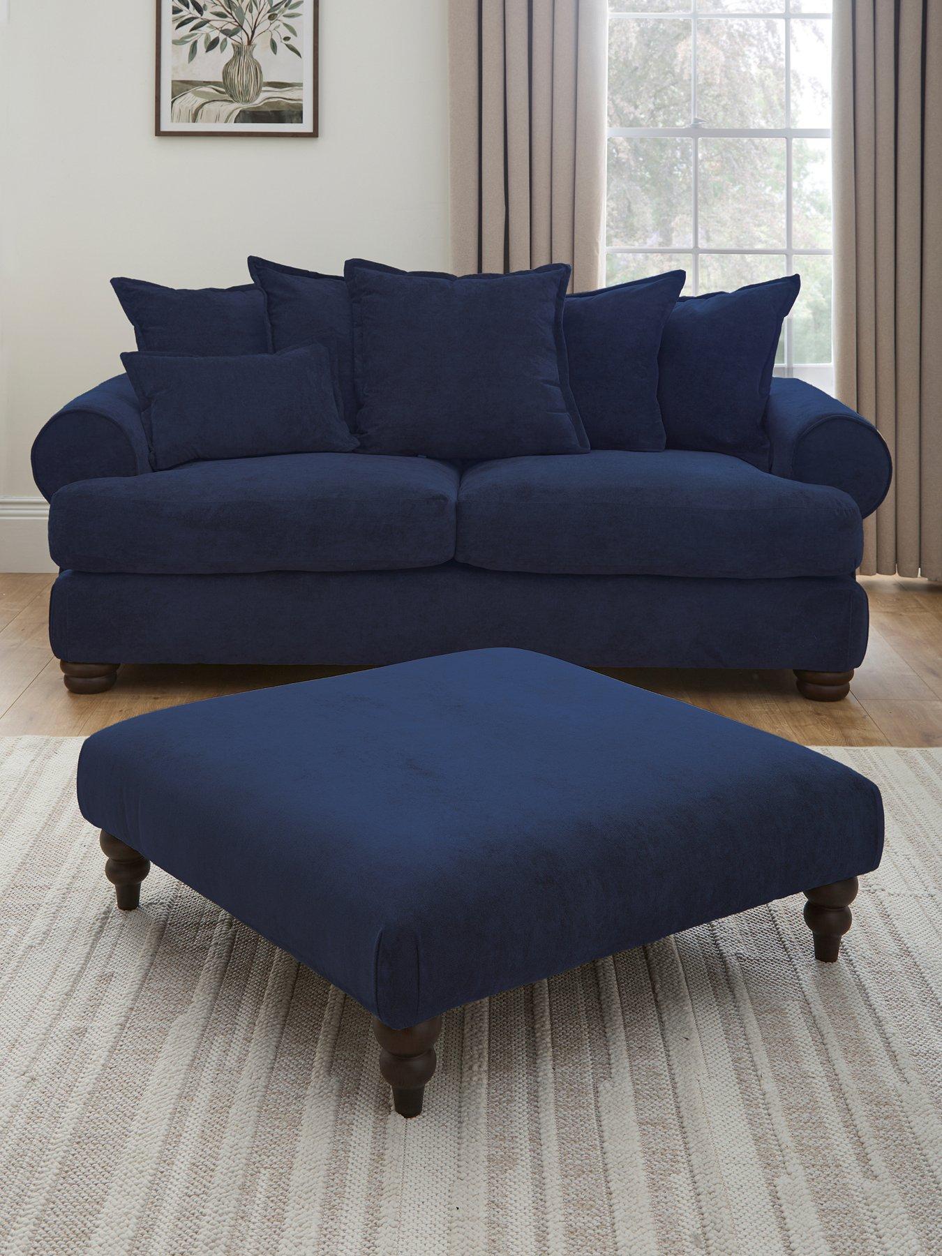 undefined Amersham 3 Seater Fabric Sofa + Footstool - Made to Order in the UK