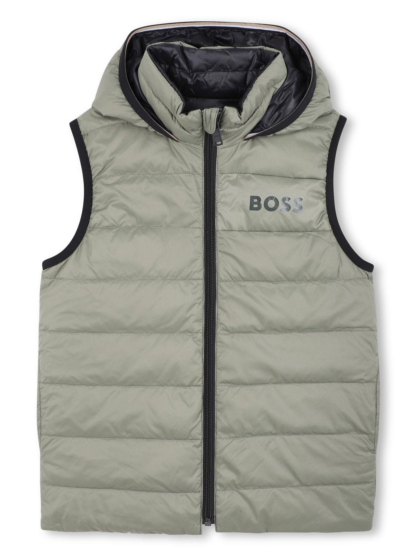 BOSS Boys Reversible Gilet - Black/Green