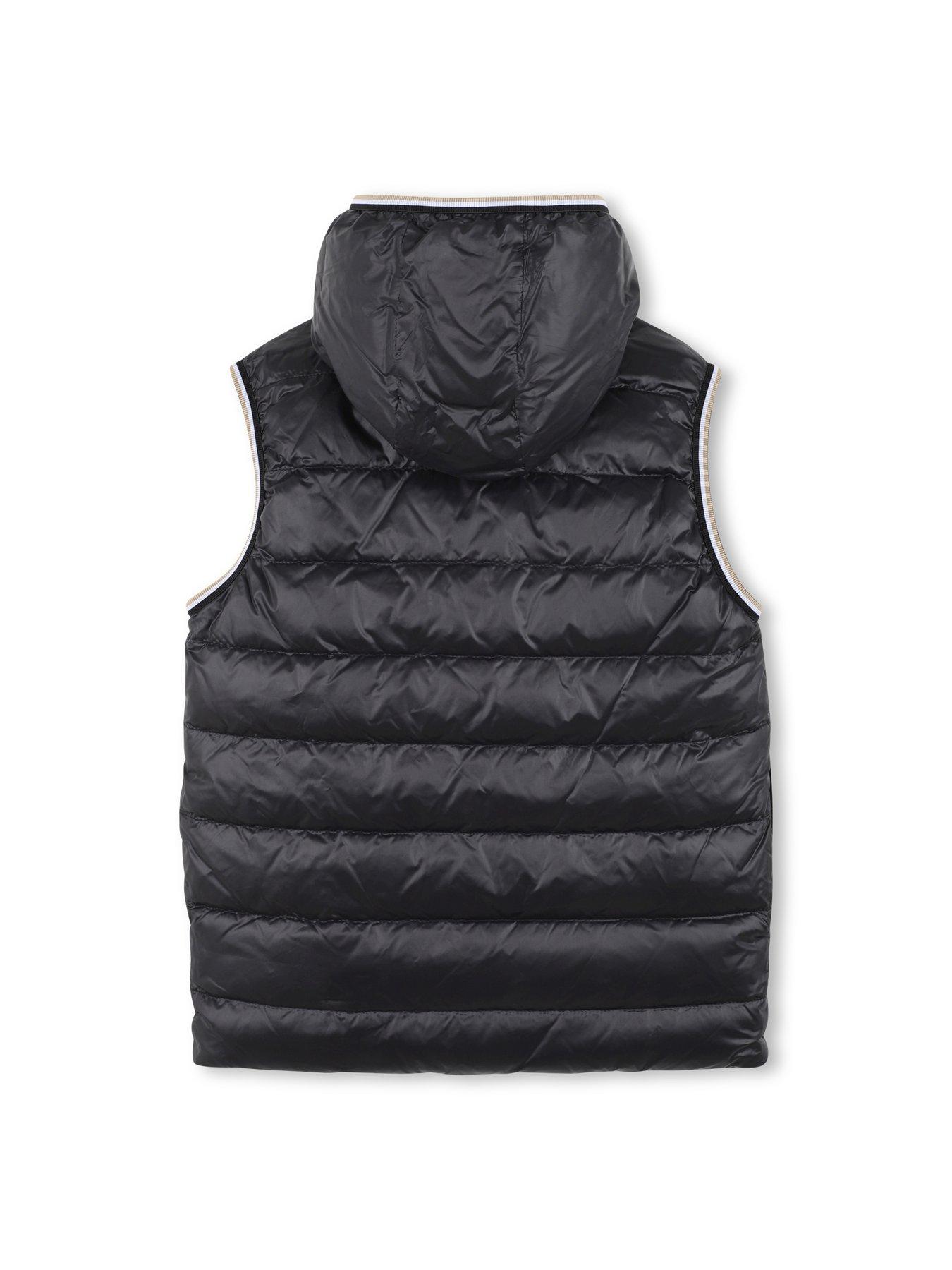 Image 4 of 6 of BOSS Boys Reversible Gilet - Black/Green
