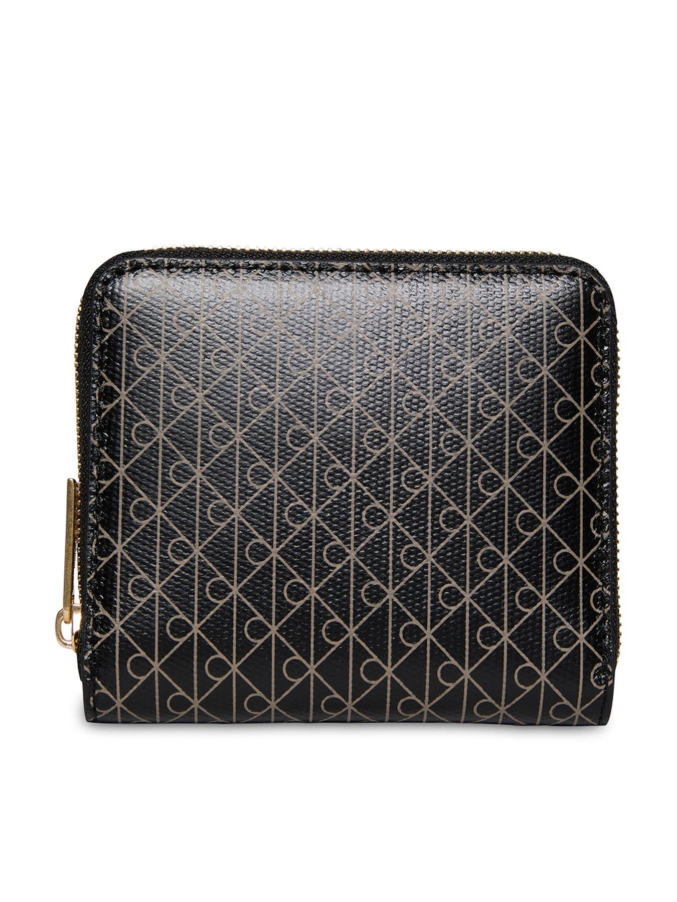 undefined Monogram Zipped Purse - Black