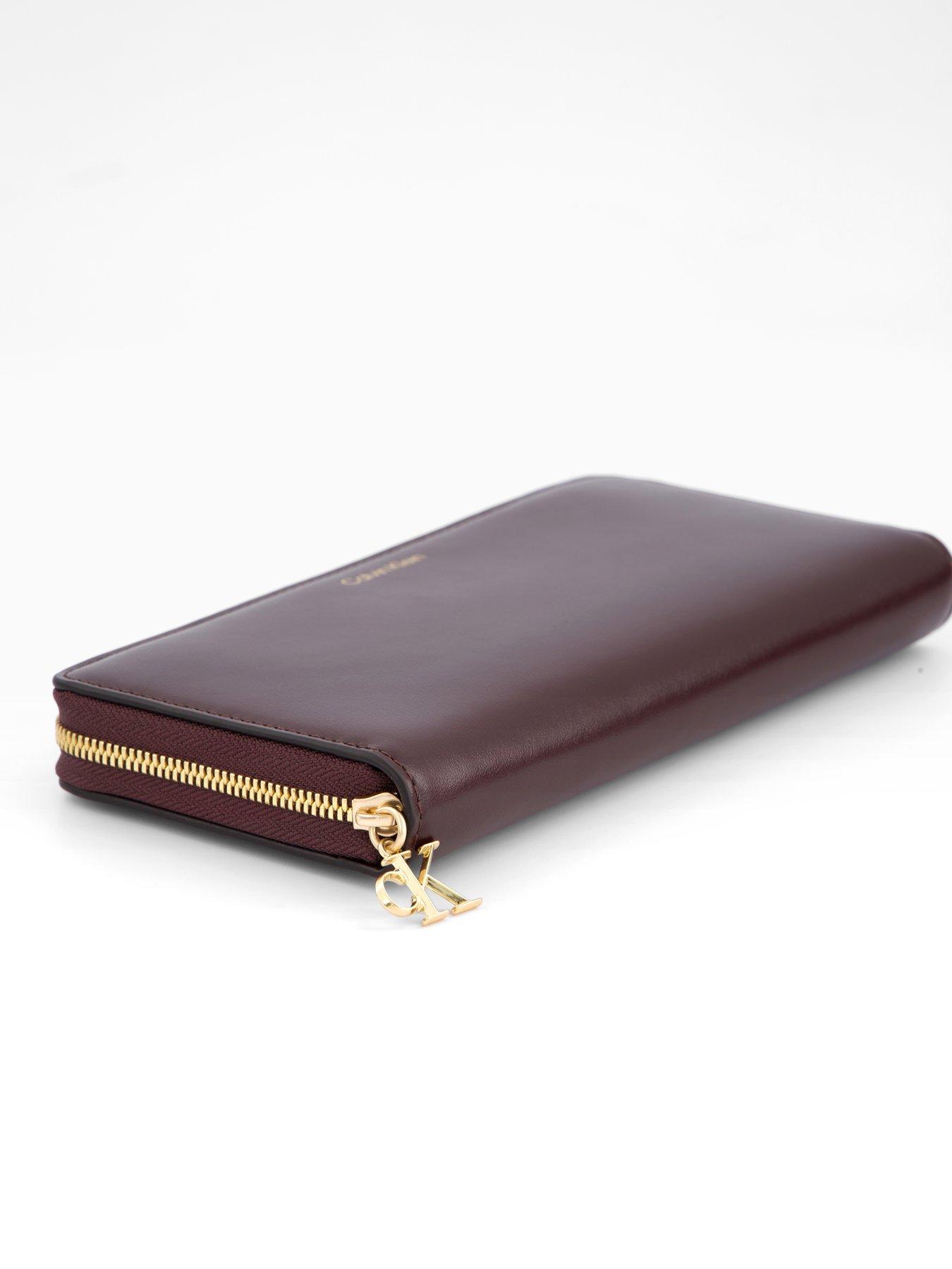 Image 3 of 4 of Calvin Klein Large Zip Around Purse - Brown