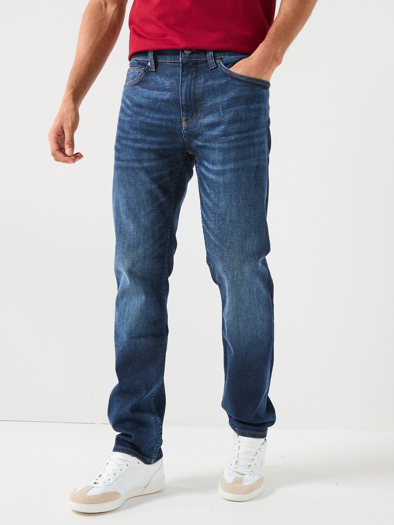 BOSS Boss Delaware Soft Motion Slim Fit Jeans - Mid Wash