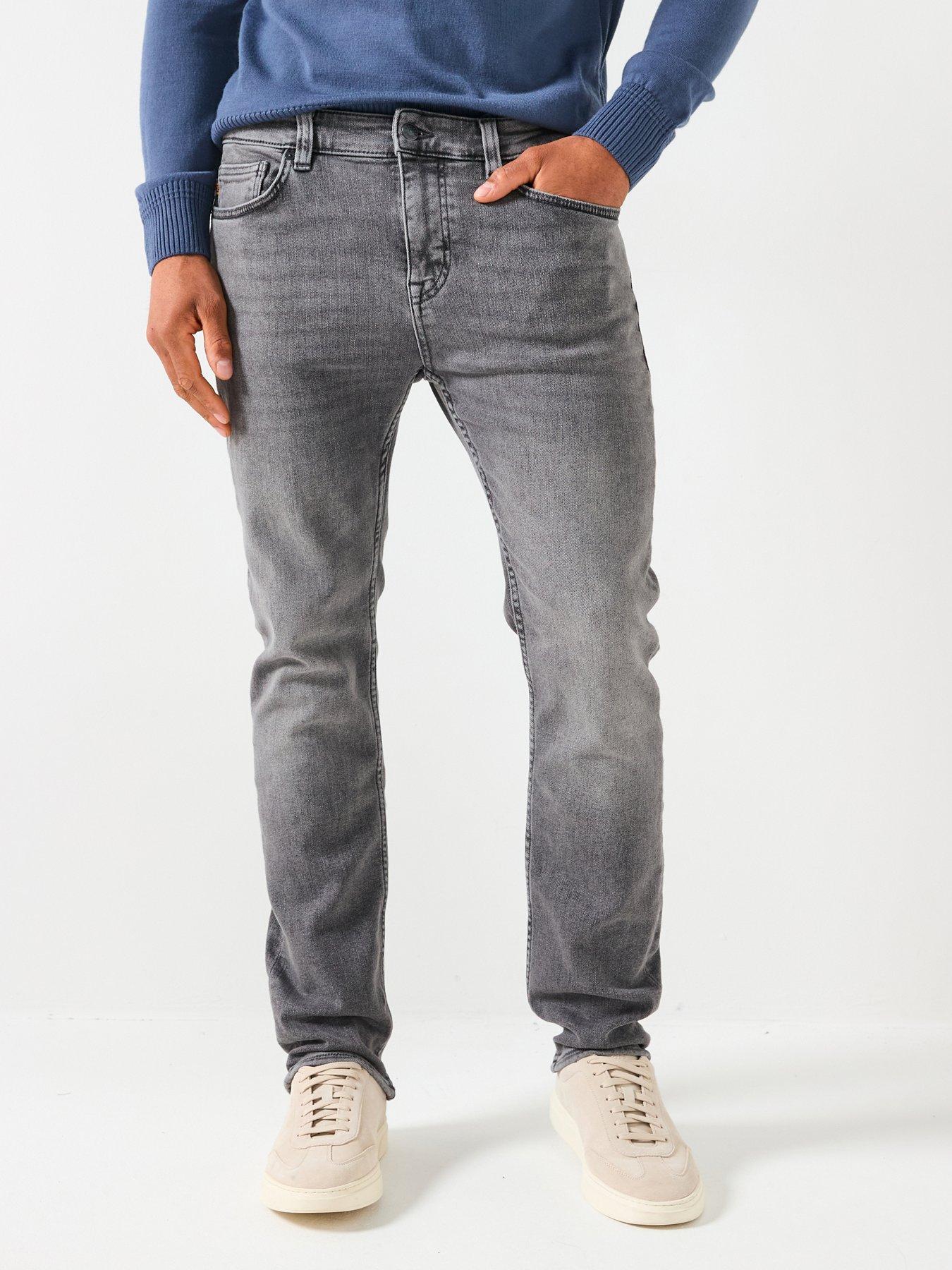 BOSS Delaware Soft Motion Slim Fit Jeans - Grey
