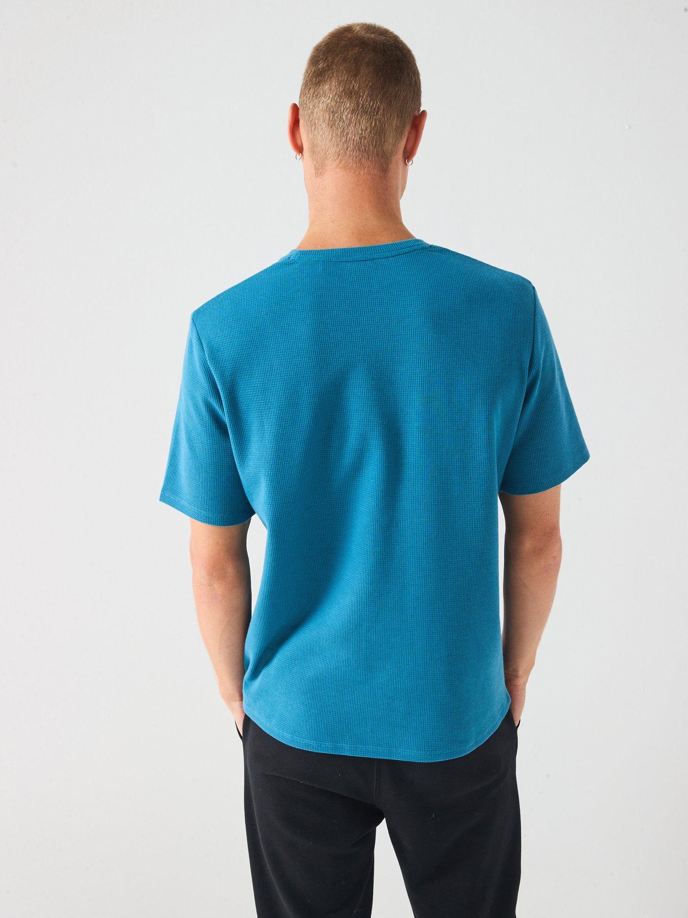 Image 2 of 5 of BOSS Loungewear Waffle T-Shirt - Blue