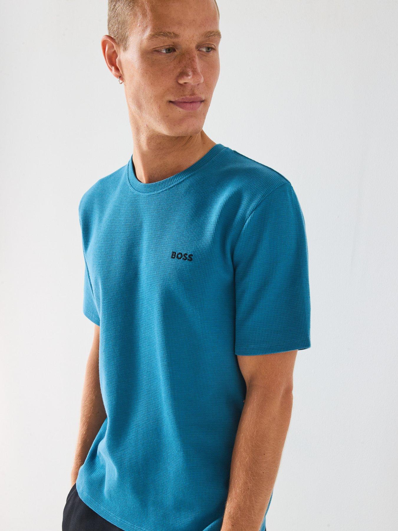 Image 5 of 5 of BOSS Loungewear Waffle T-Shirt - Blue