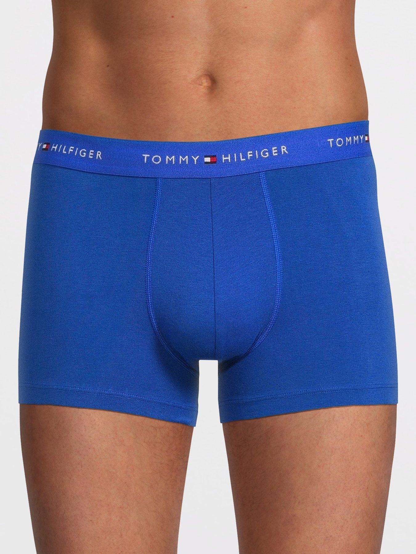 Image 2 of 3 of Tommy Hilfiger 3 Pack Signature Cotton Trunks &nbsp;- Blue
