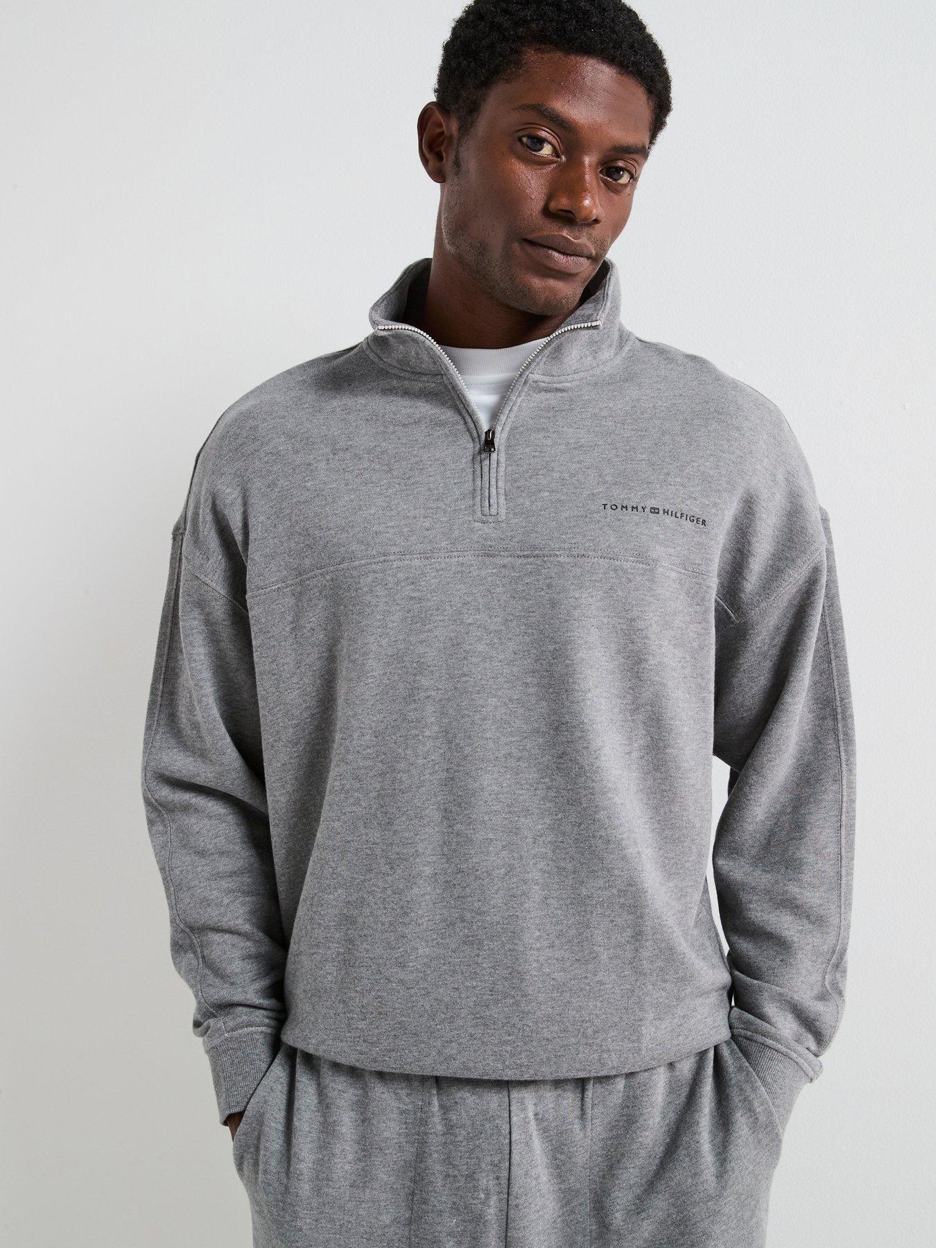Tommy Hilfiger Loungewear Original Quarter Zip Sweat - Grey