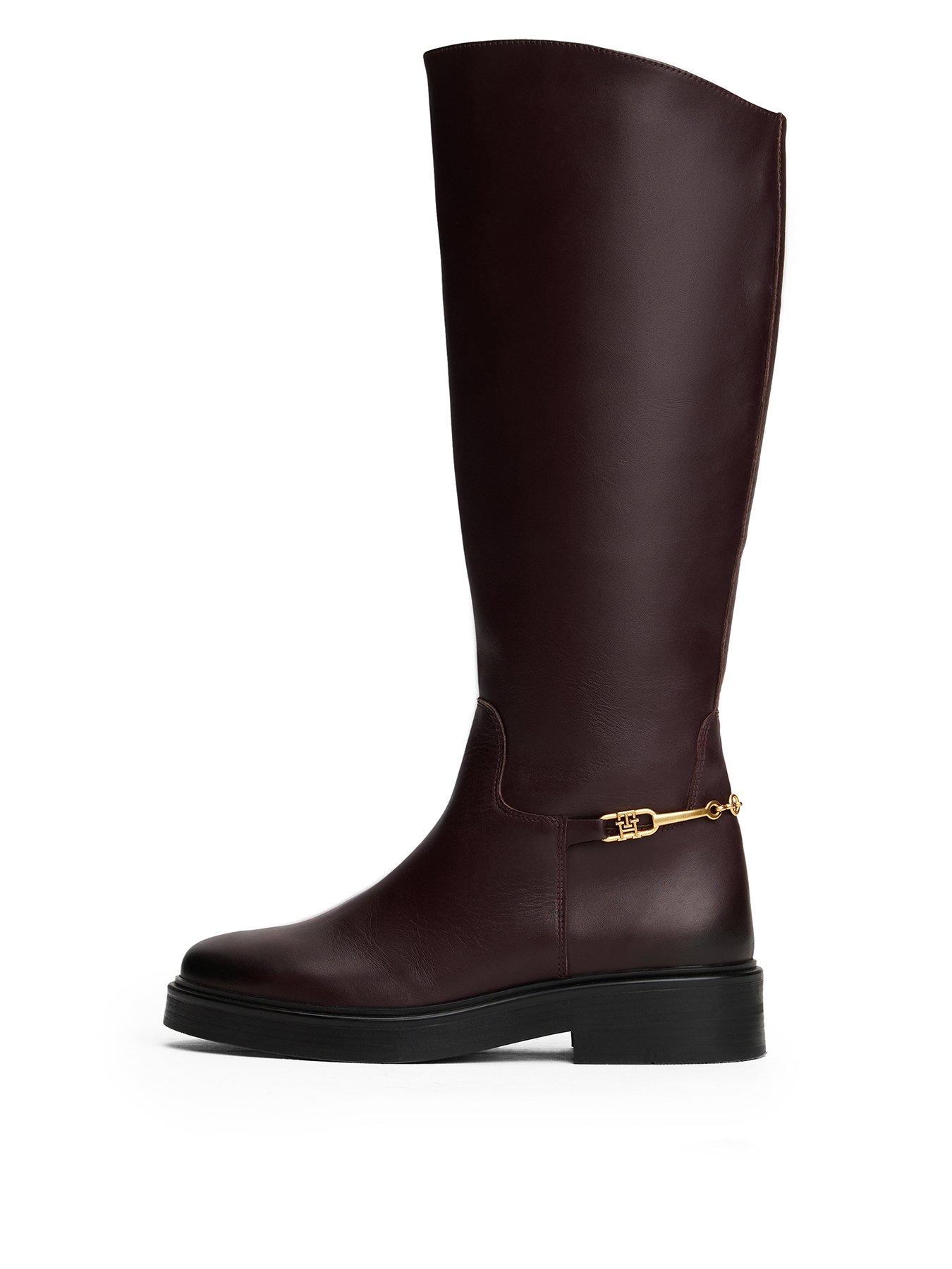 Tommy Hilfiger Horsebit Riding Long Boot - Brown