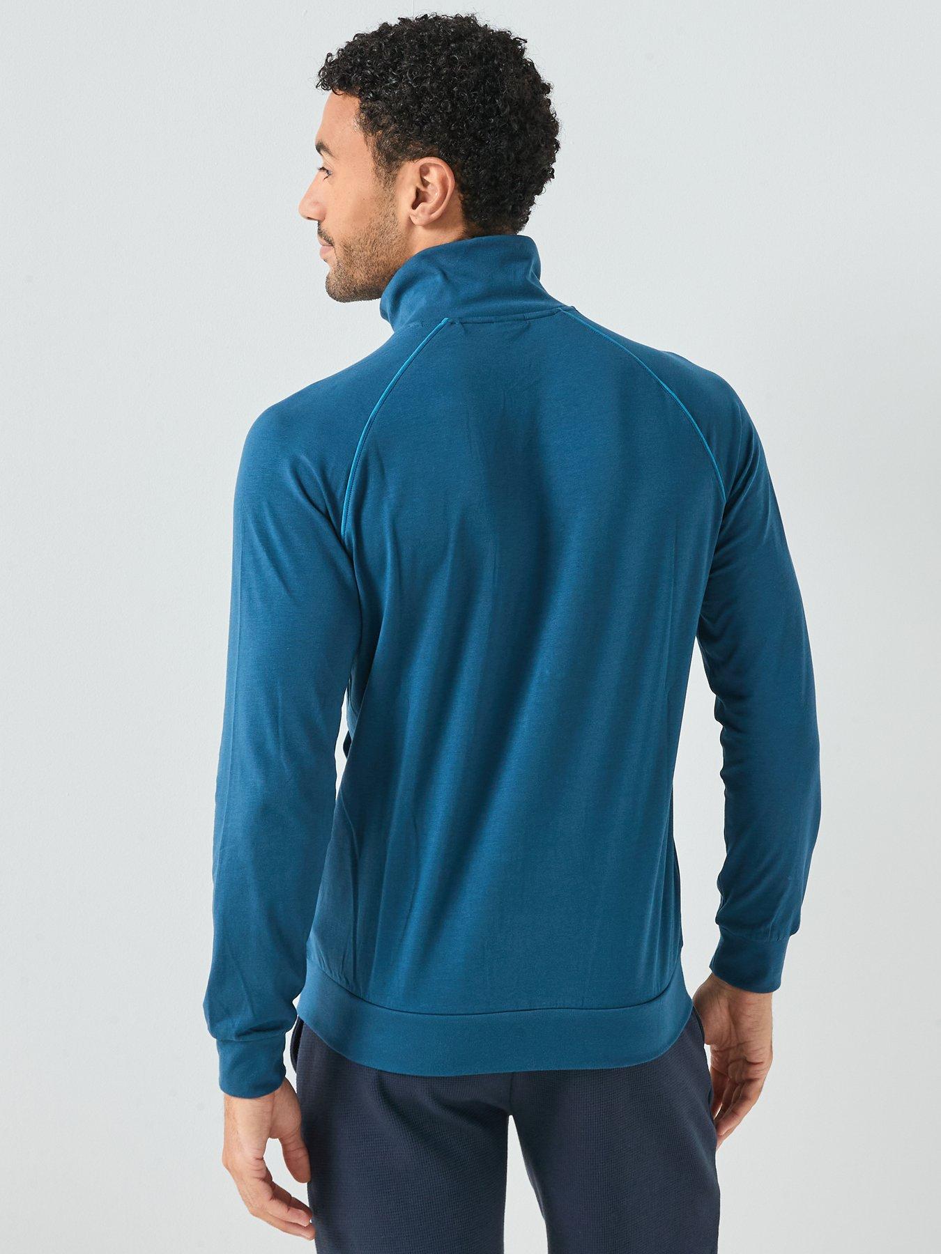 Image 2 of 6 of BOSS Bodywear Mix &amp; Match Lounge Track Top - Blue