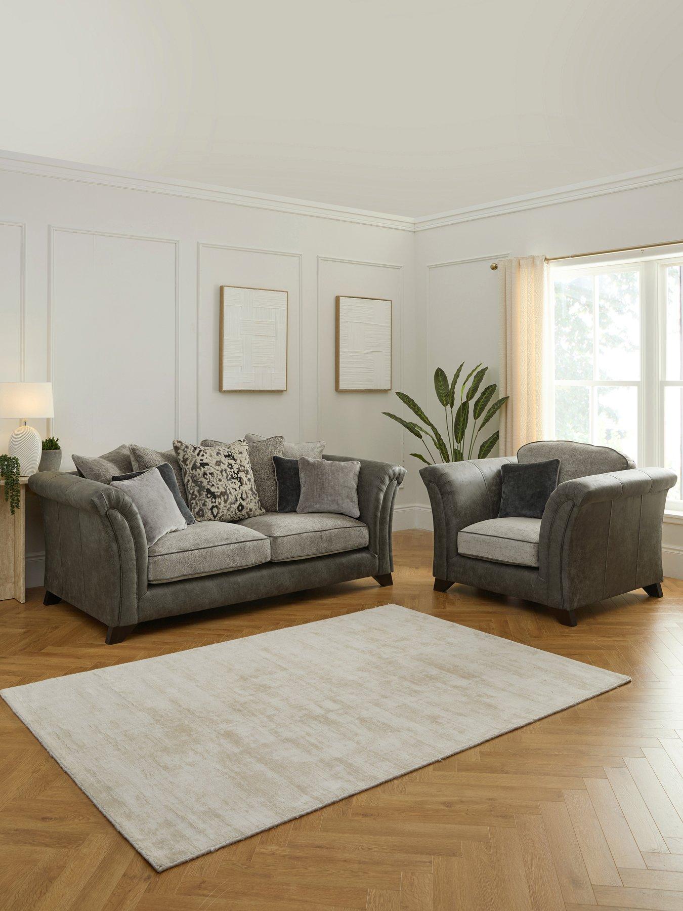 Very Home Regent Scatter 3 Seater Sofa + Armchair - Made to Order in the UK