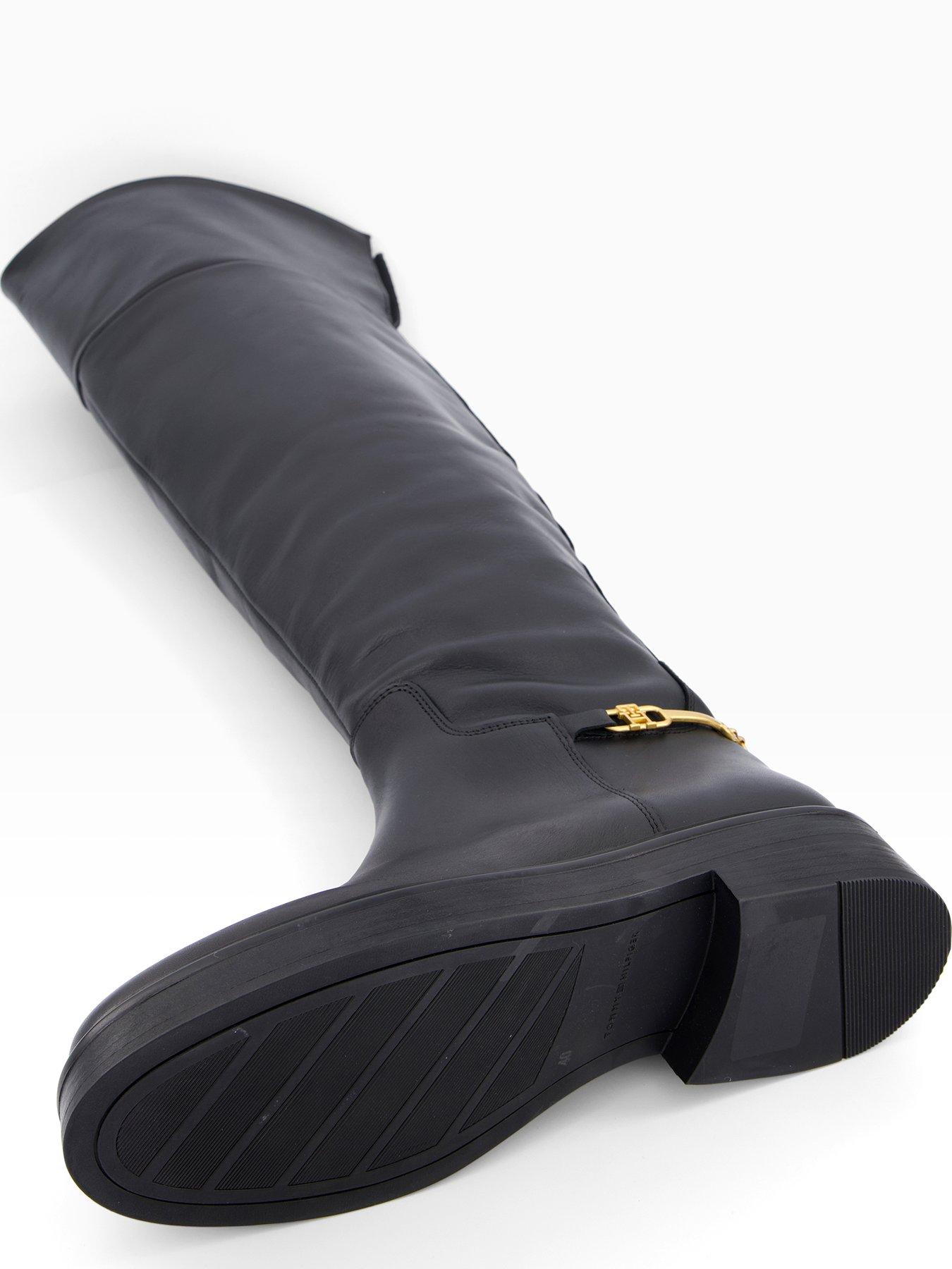 Tommy Hilfiger Horsebit Riding Over-Knee Boots Black Very