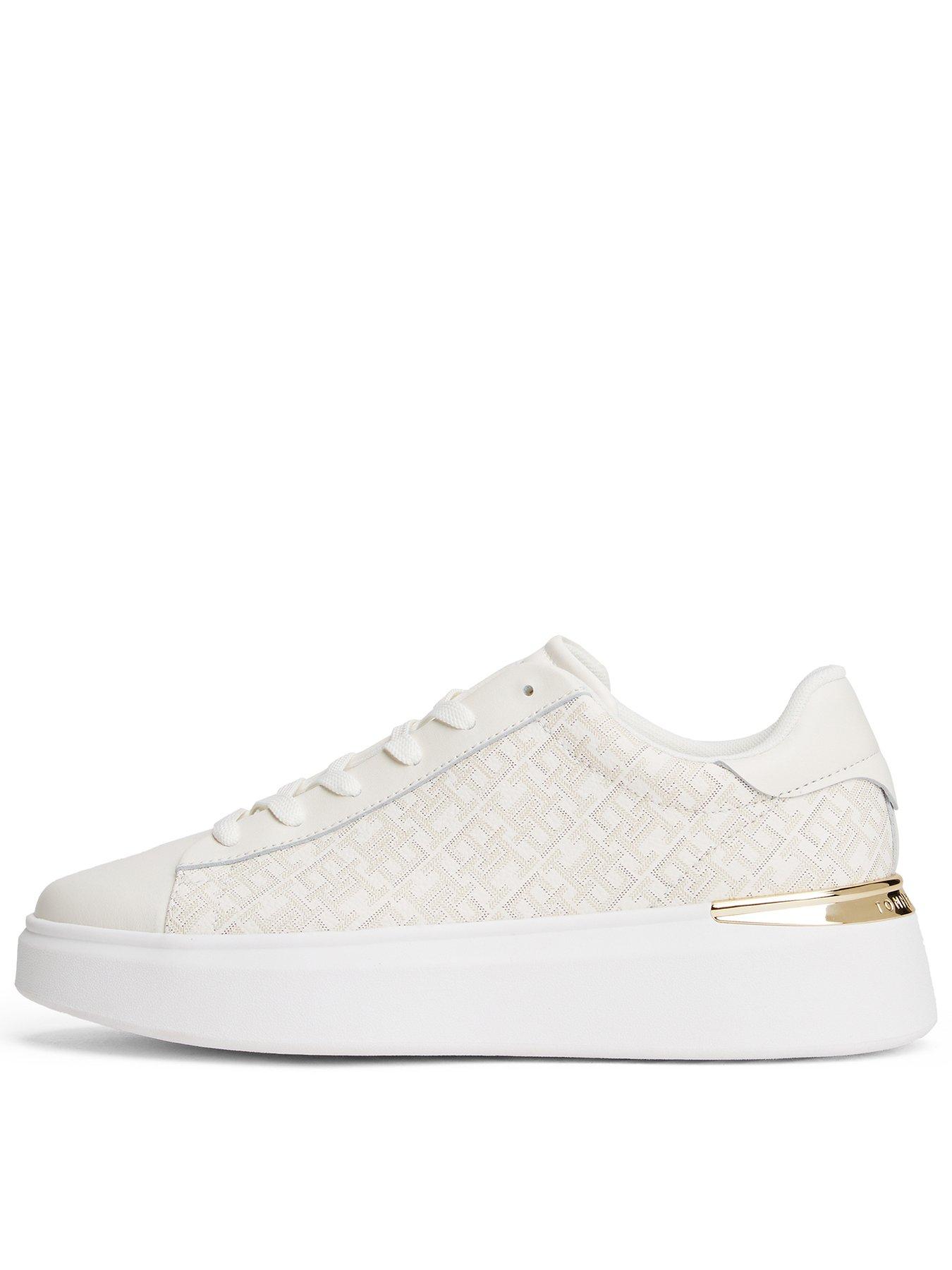 undefined Monogram Platform Trainers - White