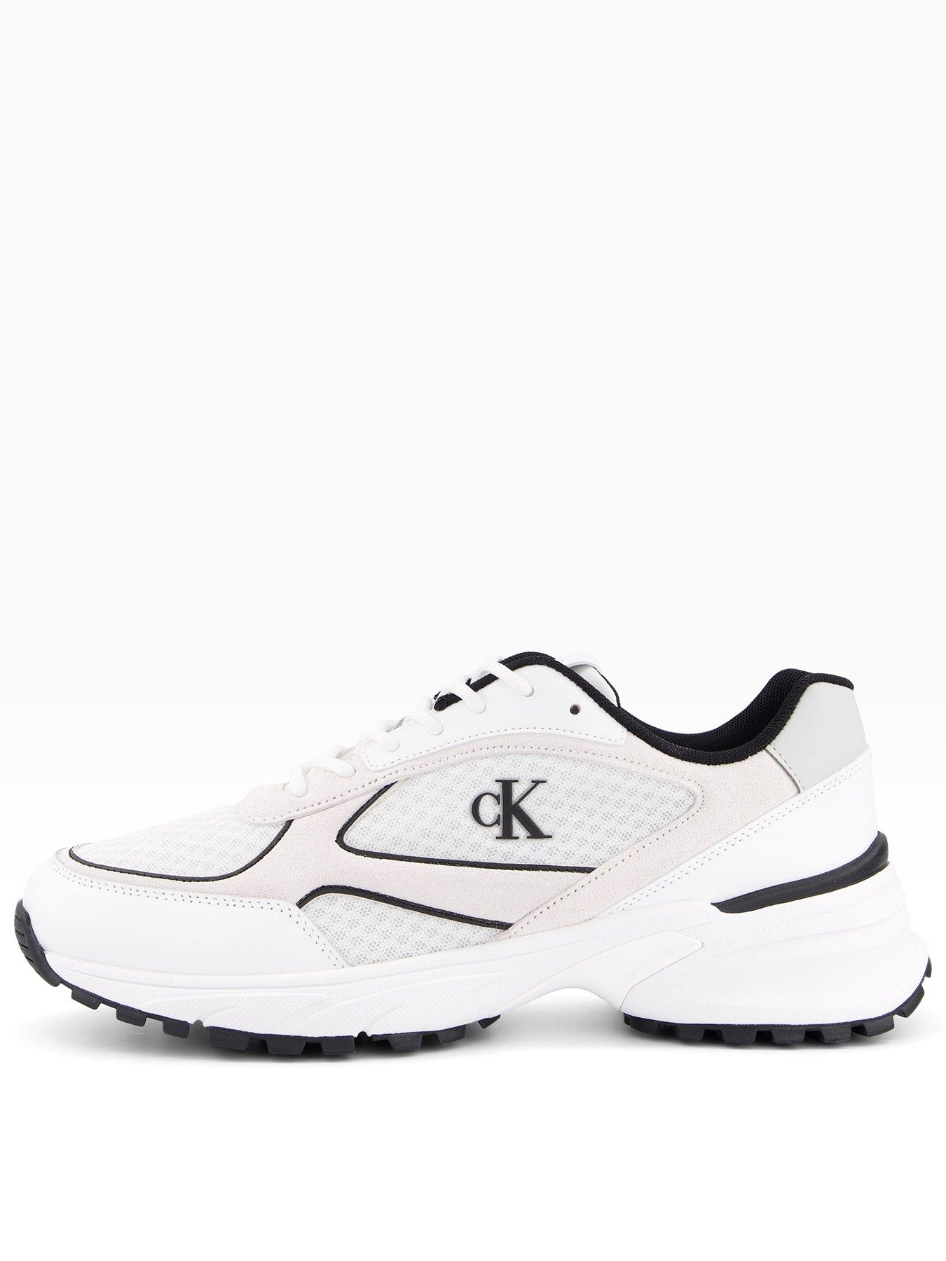 undefined Hike Runner Mesh Mix Trainers - White