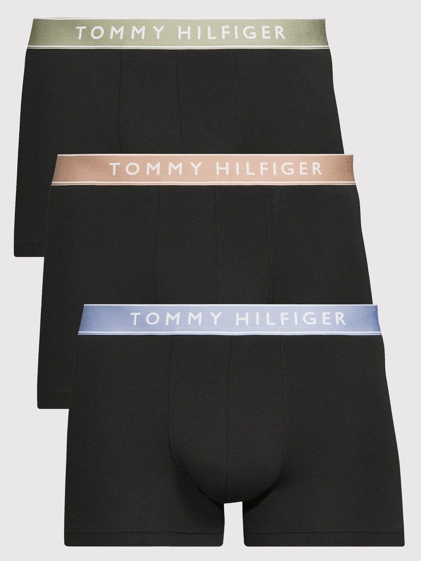 Tommy Hilfiger 3 Pack Trunks Waistband - Black