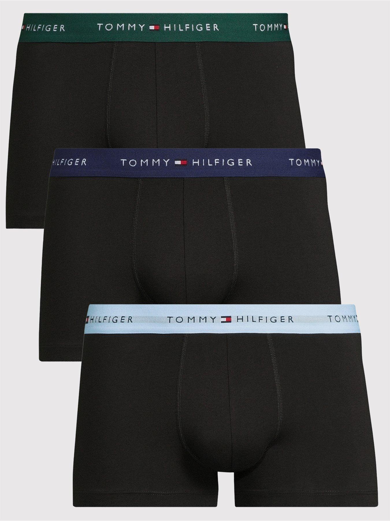 Tommy Hilfiger 3 Pack Signature Cotton Trunks - Black
