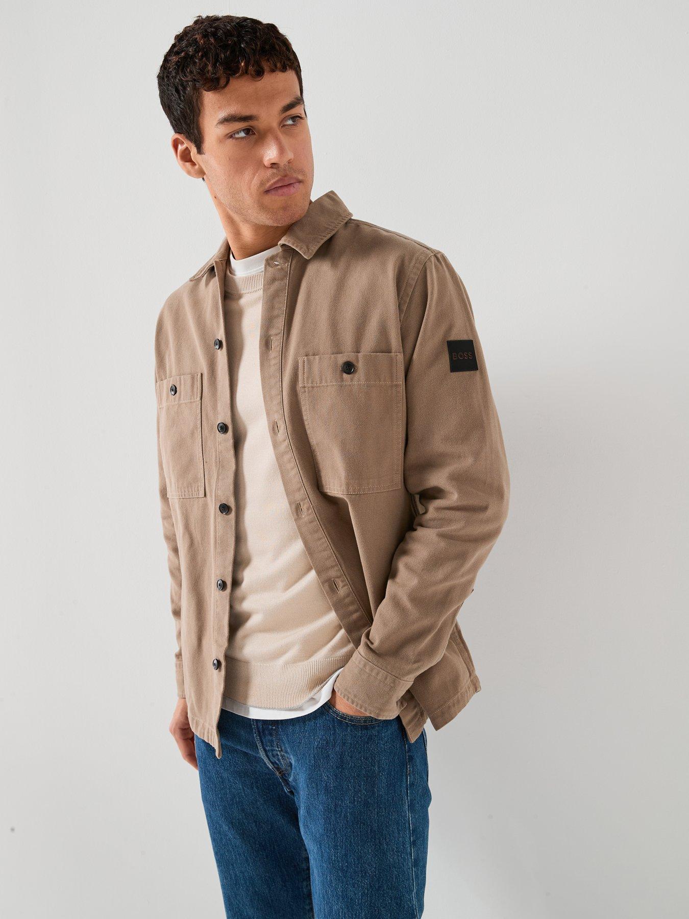 boss-oversize-fit-garment-dye-overshirt-dark-beige