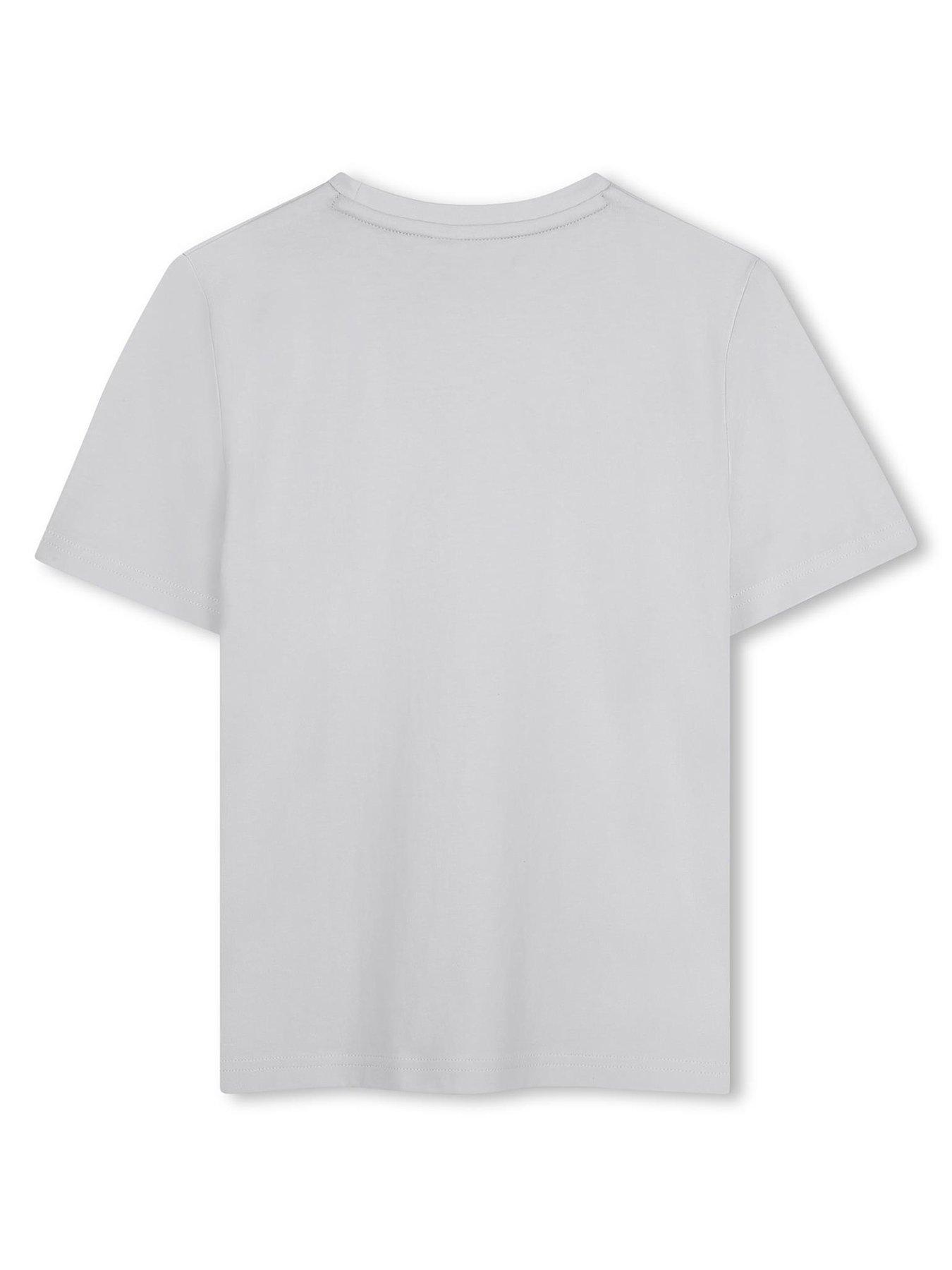 Image 2 of 2 of BOSS Boys Short Sleeve Large Logo T-Shirt - Grey