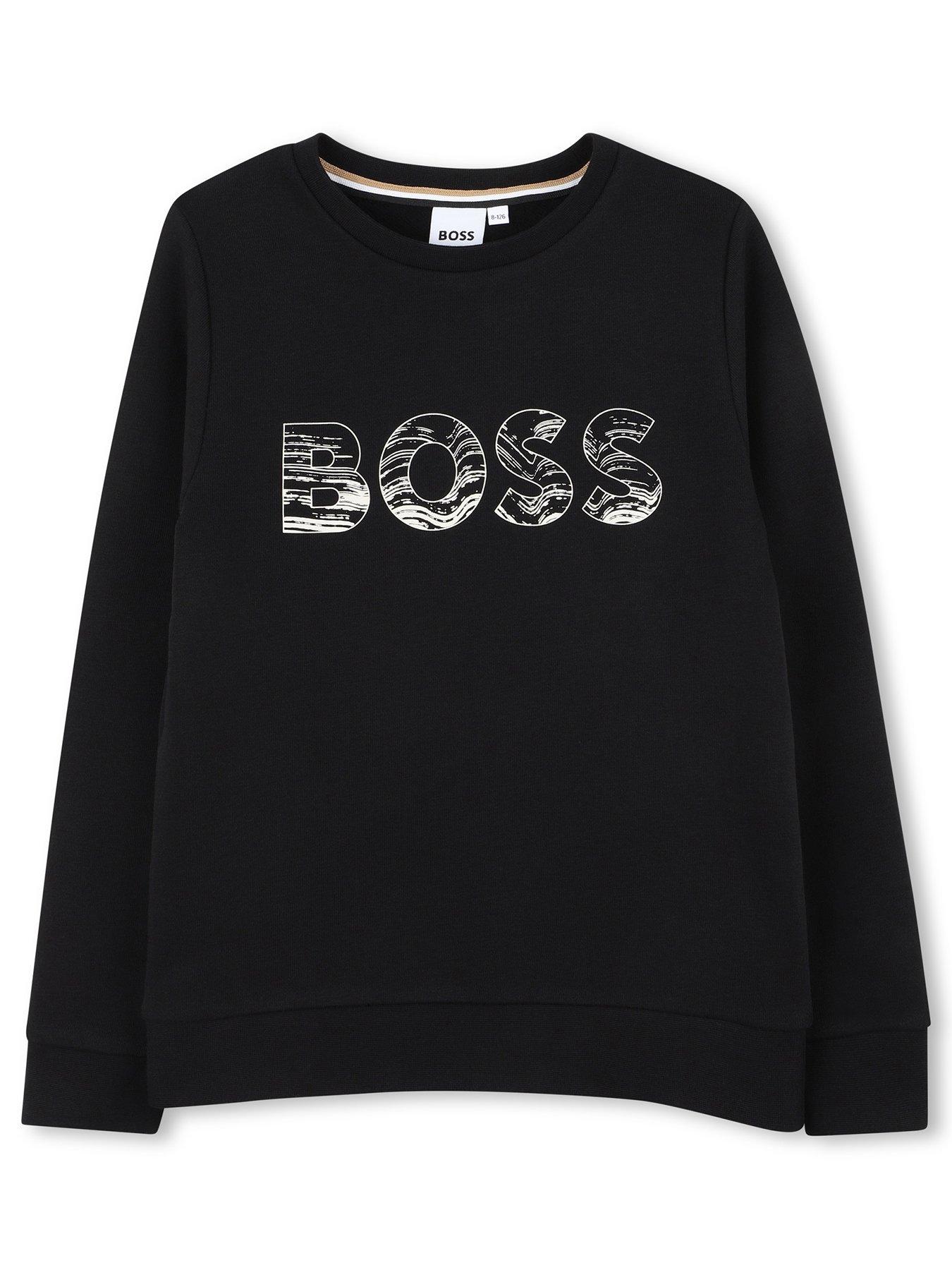 BOSS Boys Logo Sweatshirt - Black