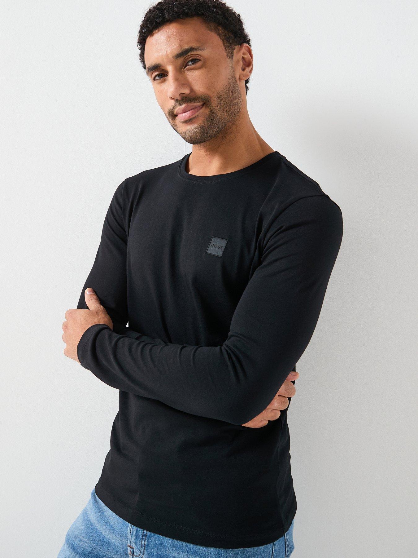 undefined Tacks Regular Fit Long Sleeve T-Shirt - Black