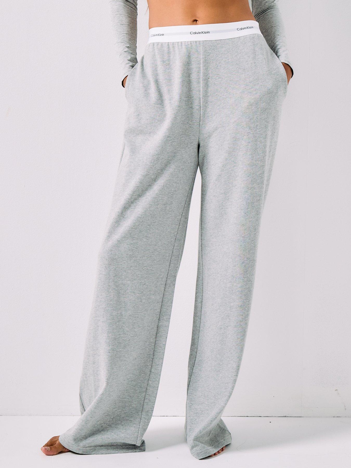 Calvin Klein Logo Jersey Pant - Grey