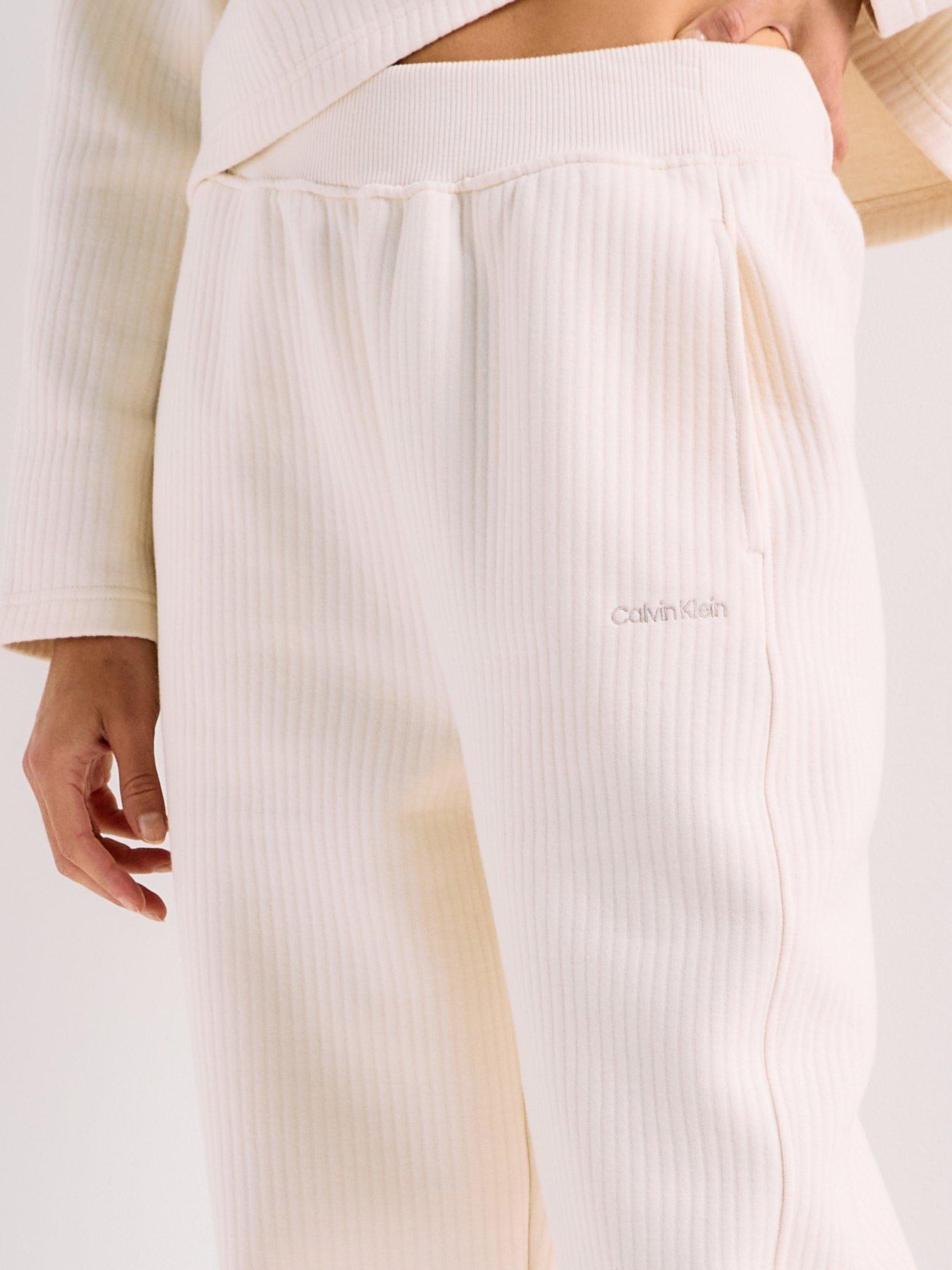 Image 4 of 6 of Calvin Klein Quilted Jogger - Cream