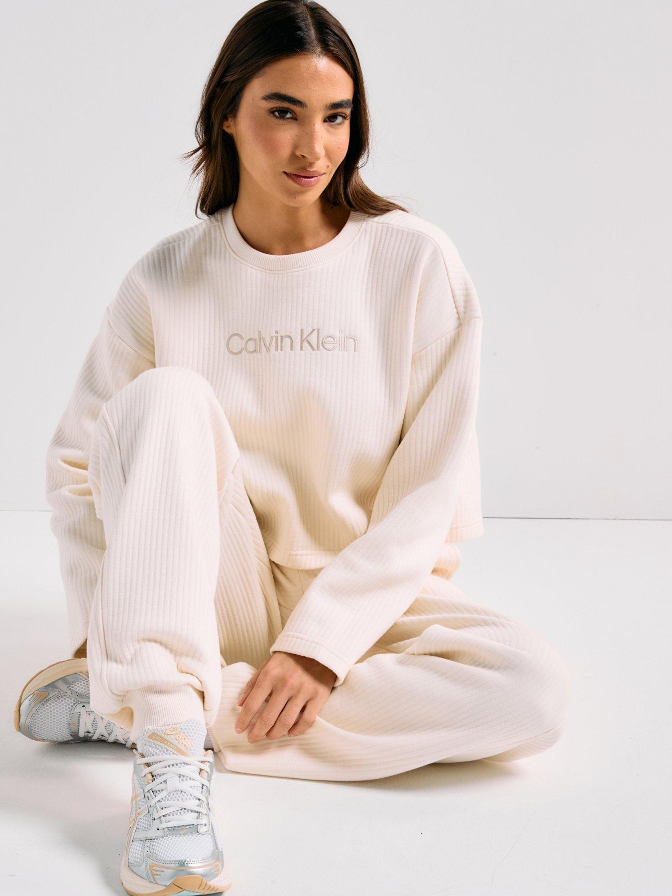 Image 6 of 6 of Calvin Klein Quilted Jogger - Cream