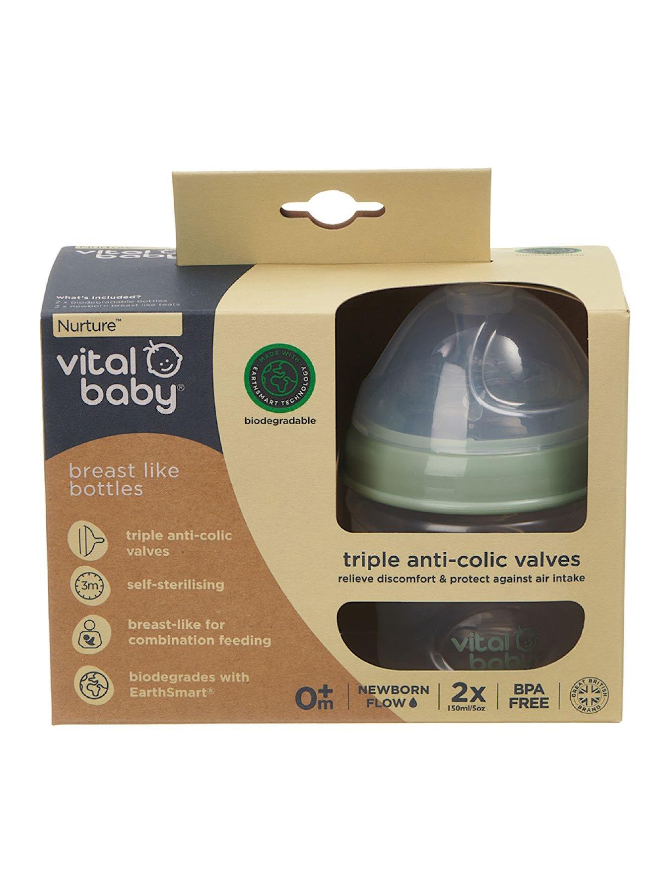 Vital Baby Breast Like Feeding Bottle 150ml 2pk