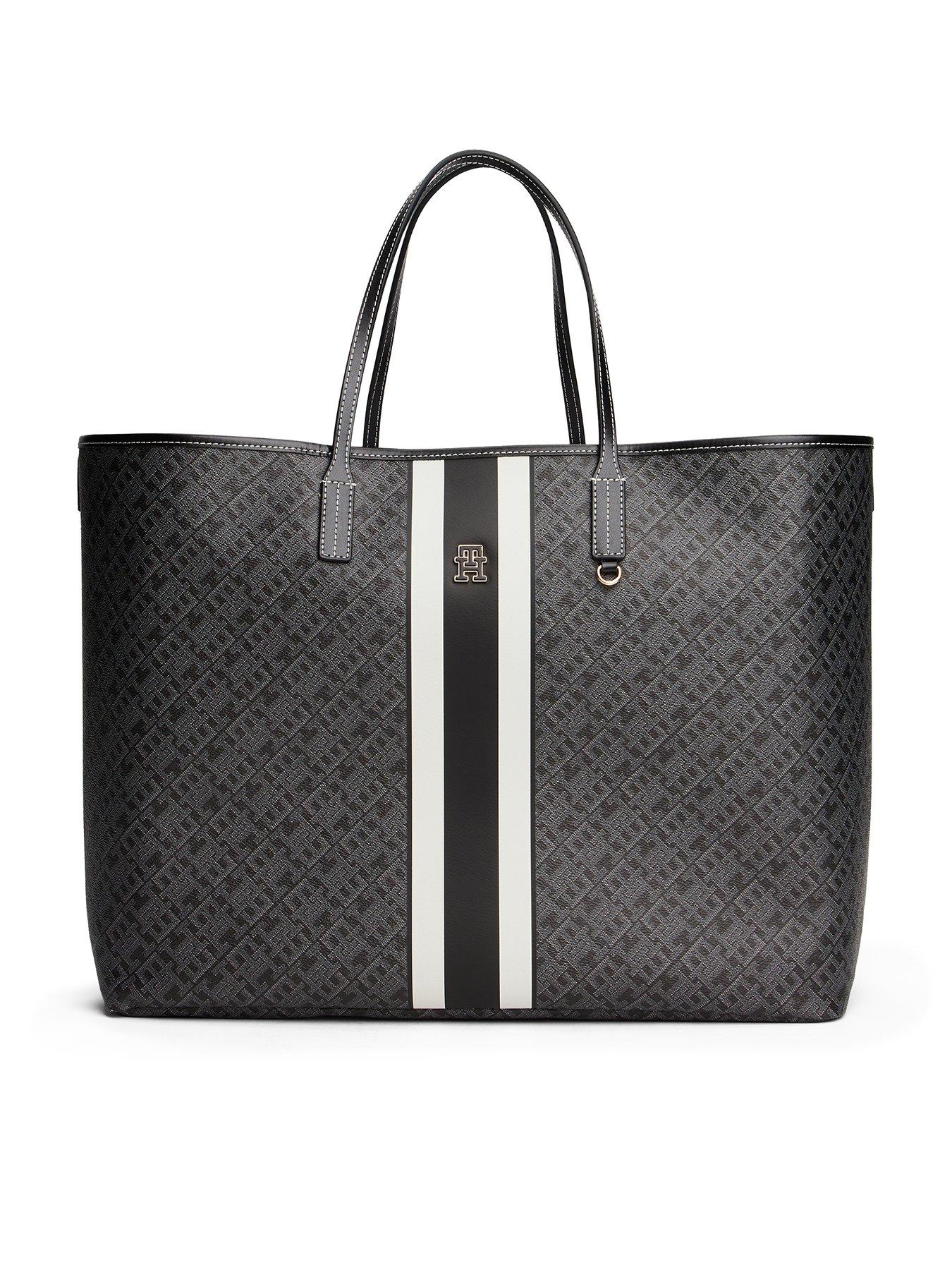 Tommy Hilfiger Monogram Maxi Tote Bag - Black