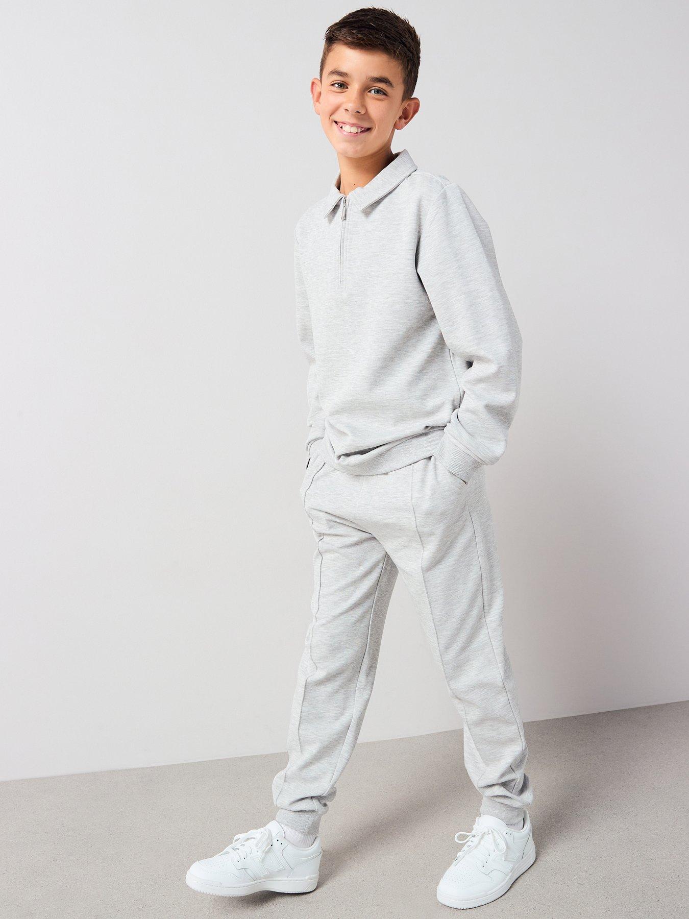 Image 3 of 5 of V by Very Boys Heavy Weight Half A Zip Sweatshirt - Grey