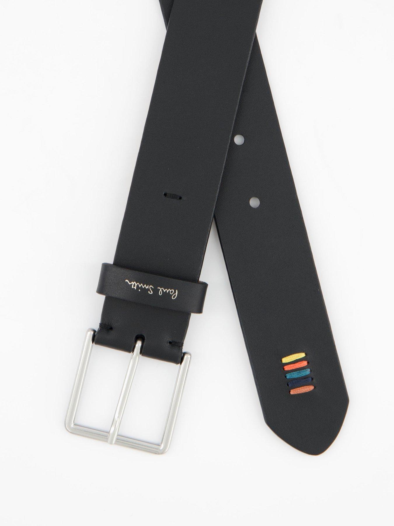 Image 2 of 2 of PS PAUL SMITH Stitch Leather Belt - Black