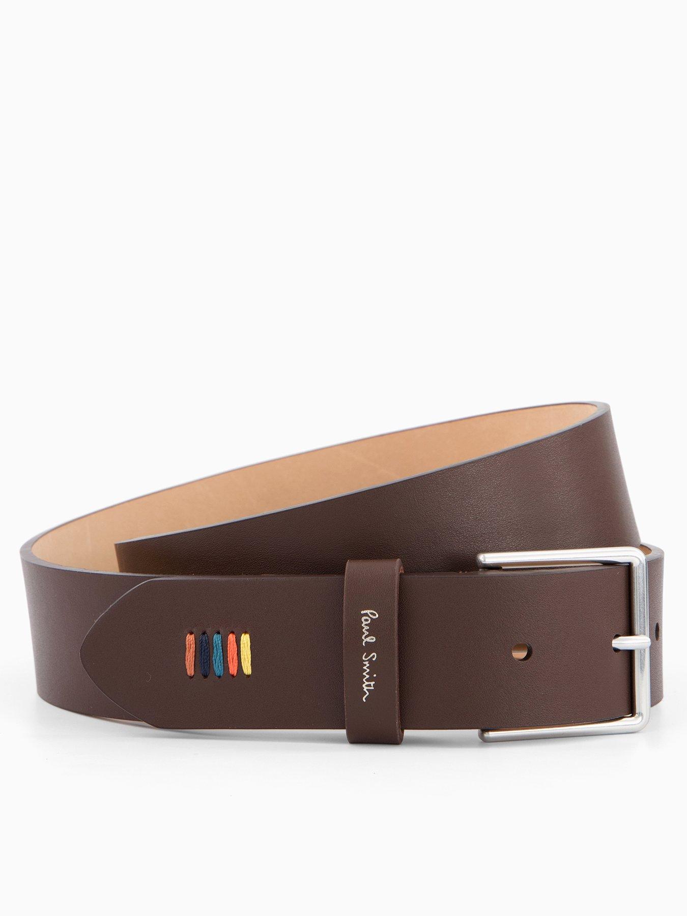 PS PAUL SMITH Ps Paul Smith Stitch Leather Belt - Brown