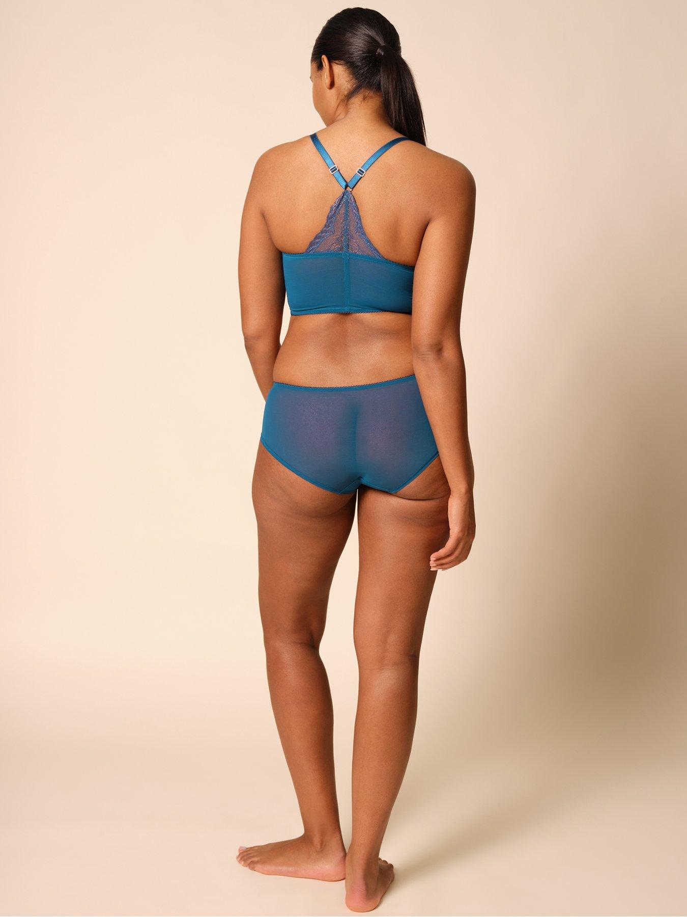 Image 2 of 5 of Gossard Superboost Lace Deep V Bralet - Deep Teal