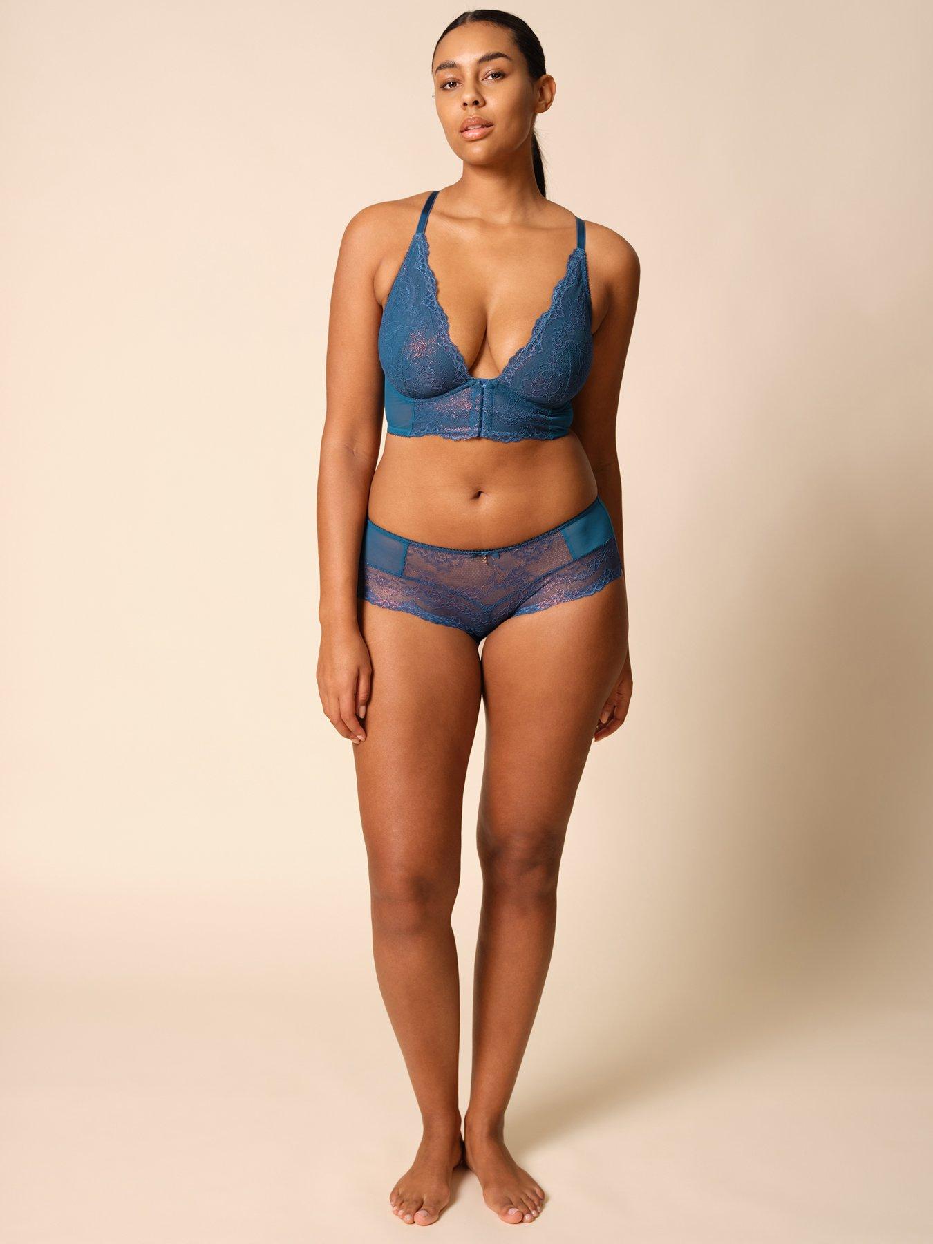 Image 3 of 5 of Gossard Superboost Lace Deep V Bralet - Deep Teal