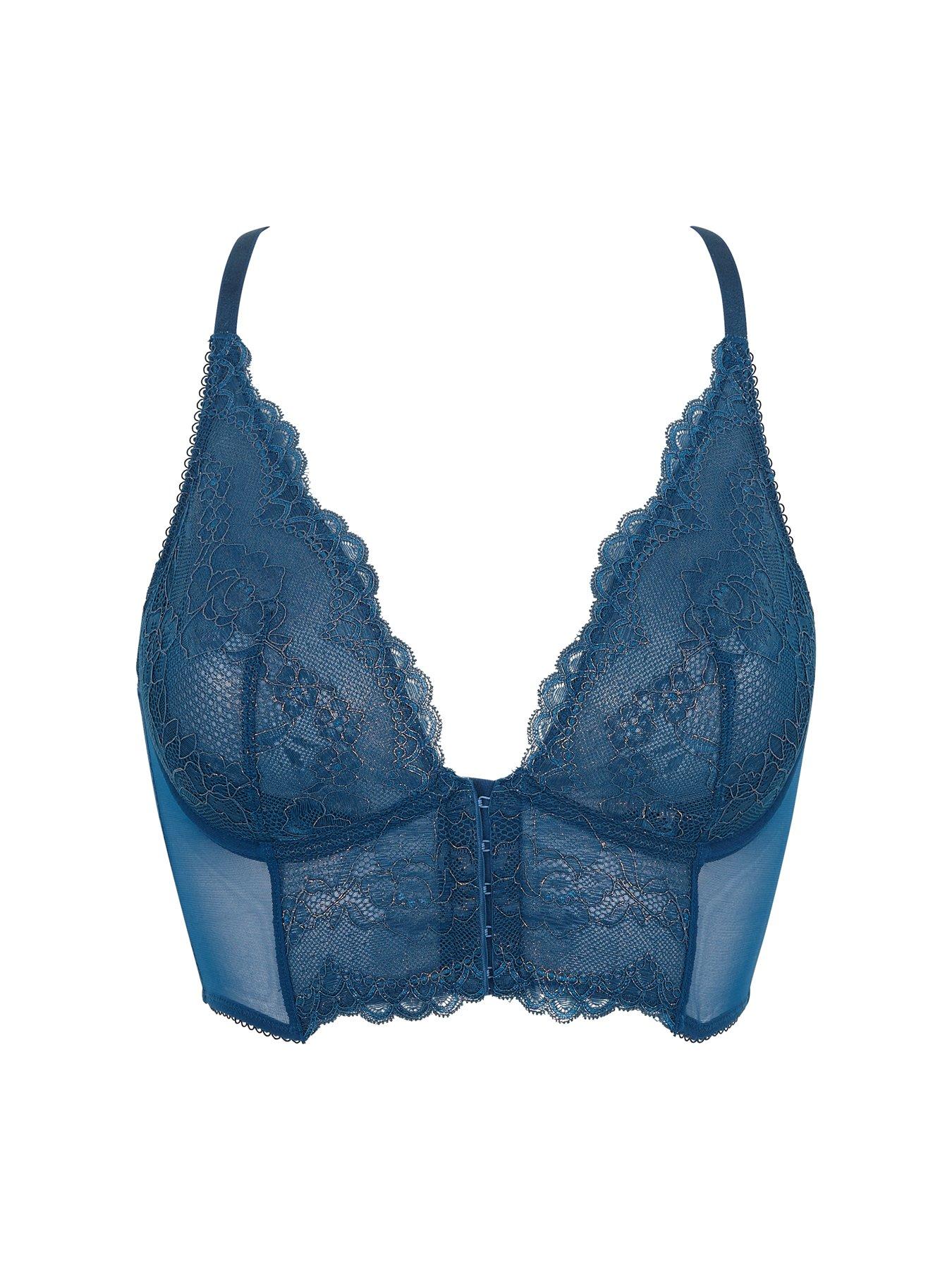 Image 5 of 5 of Gossard Superboost Lace Deep V Bralet - Deep Teal