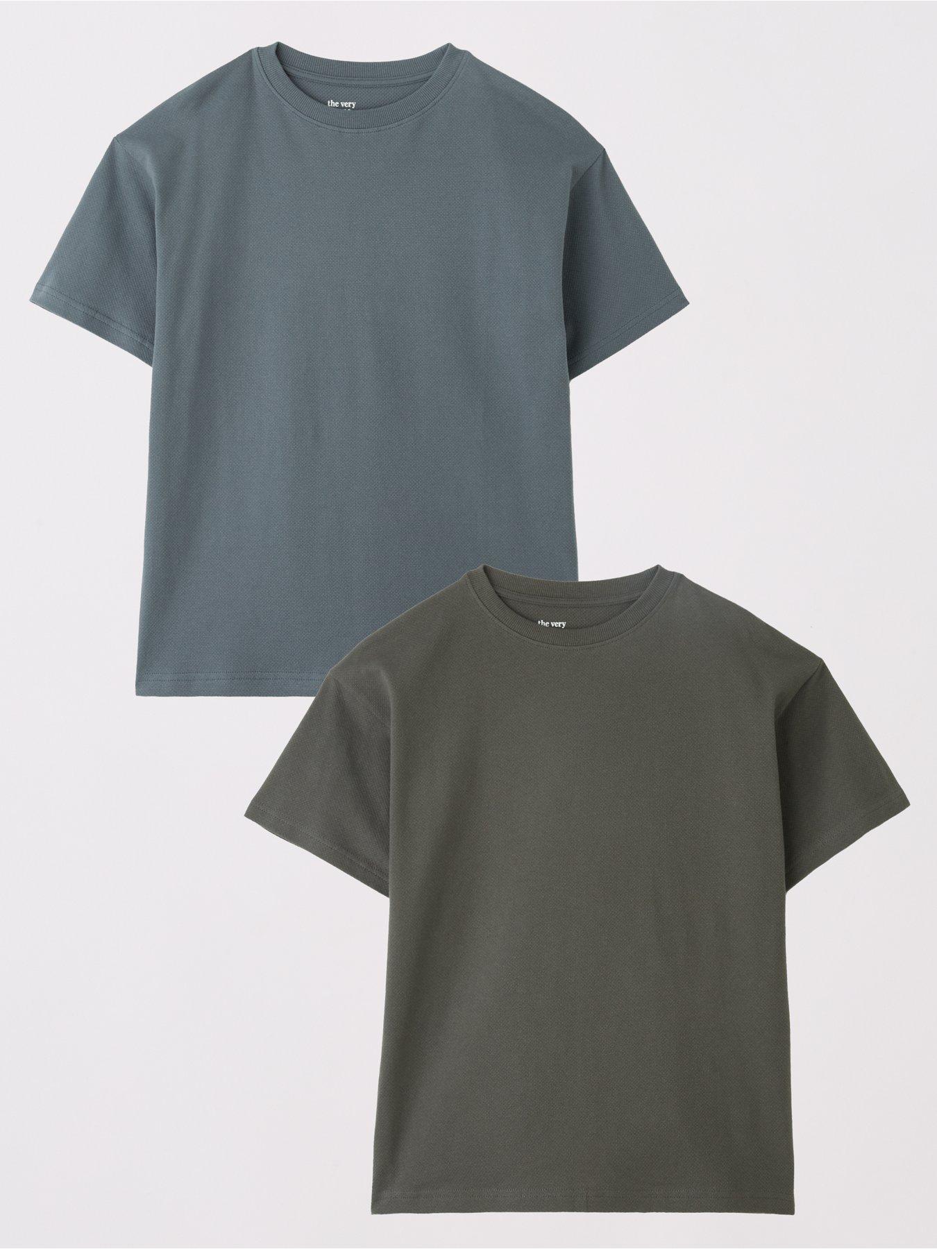 The Very Collection: Boys 2 Pack Textured Short Sleeve T-Shirts - Multi